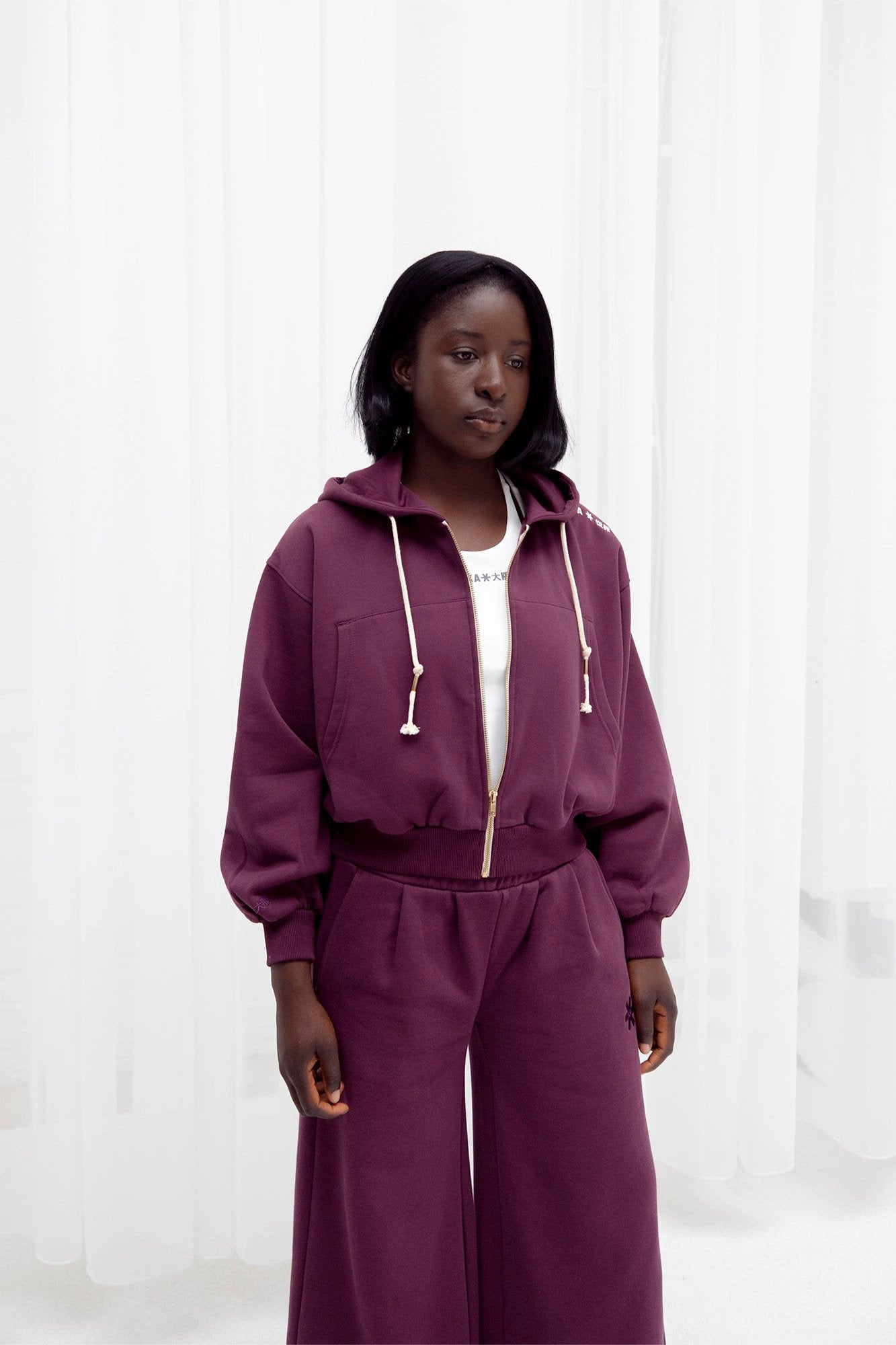 osaka-felpa-donna-cropped-full-zip-cherry-lacquer image 6