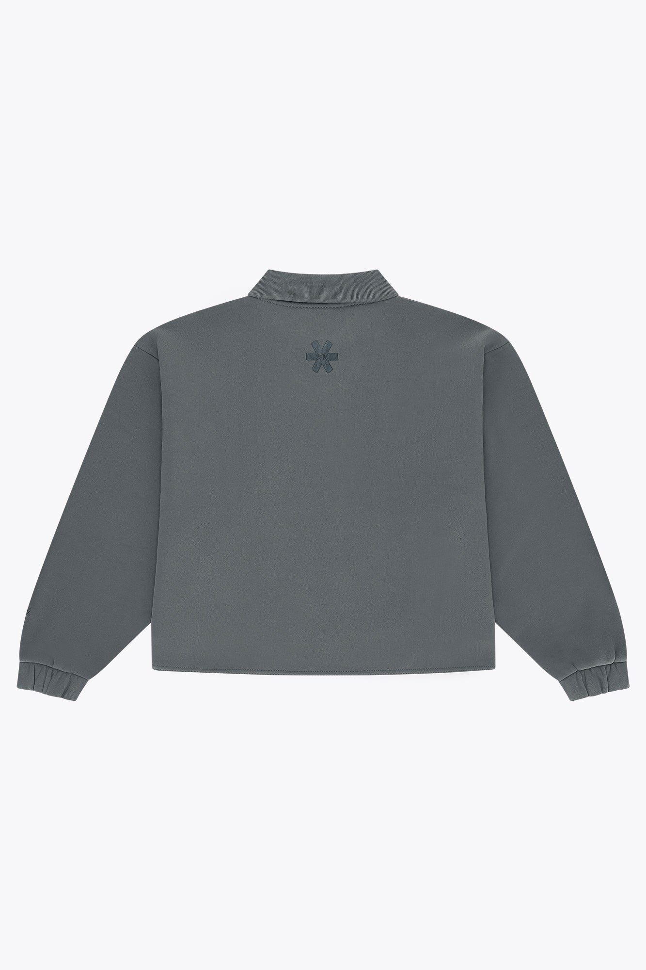 osaka-women-polo-zip-sweater-dark-grey-melange image 2