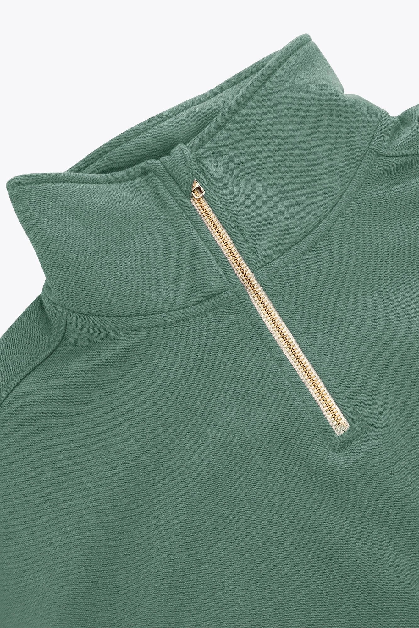 osaka-cropped-half-zip-donna-bayou-green image 3