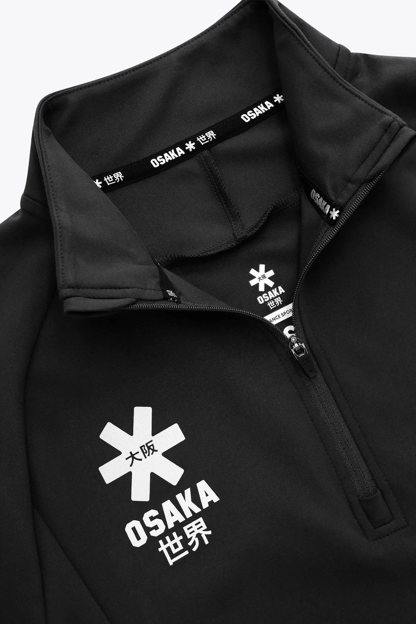 osaka-half-zip-felpa-donna-nero image 3