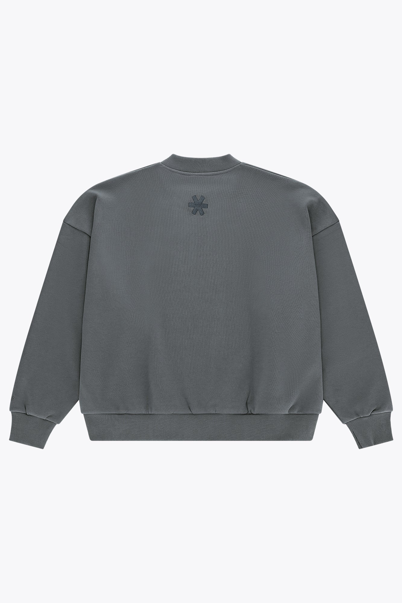 osaka-felpa-uomo-cross-collar-grigio-scuro-melange image 2