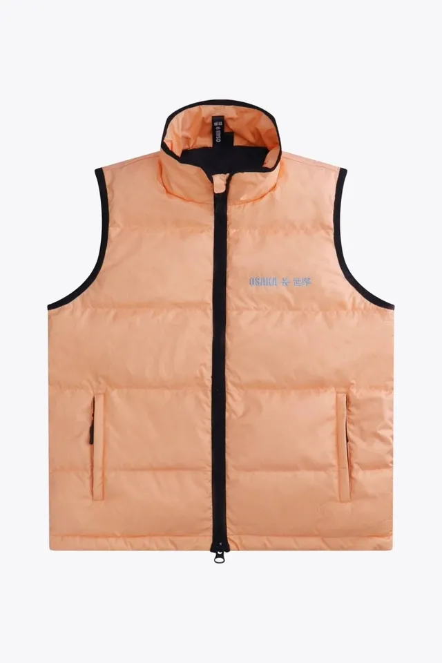 osaka-women-padded-gilet-peach-smanicato-imbottito-donna image 1