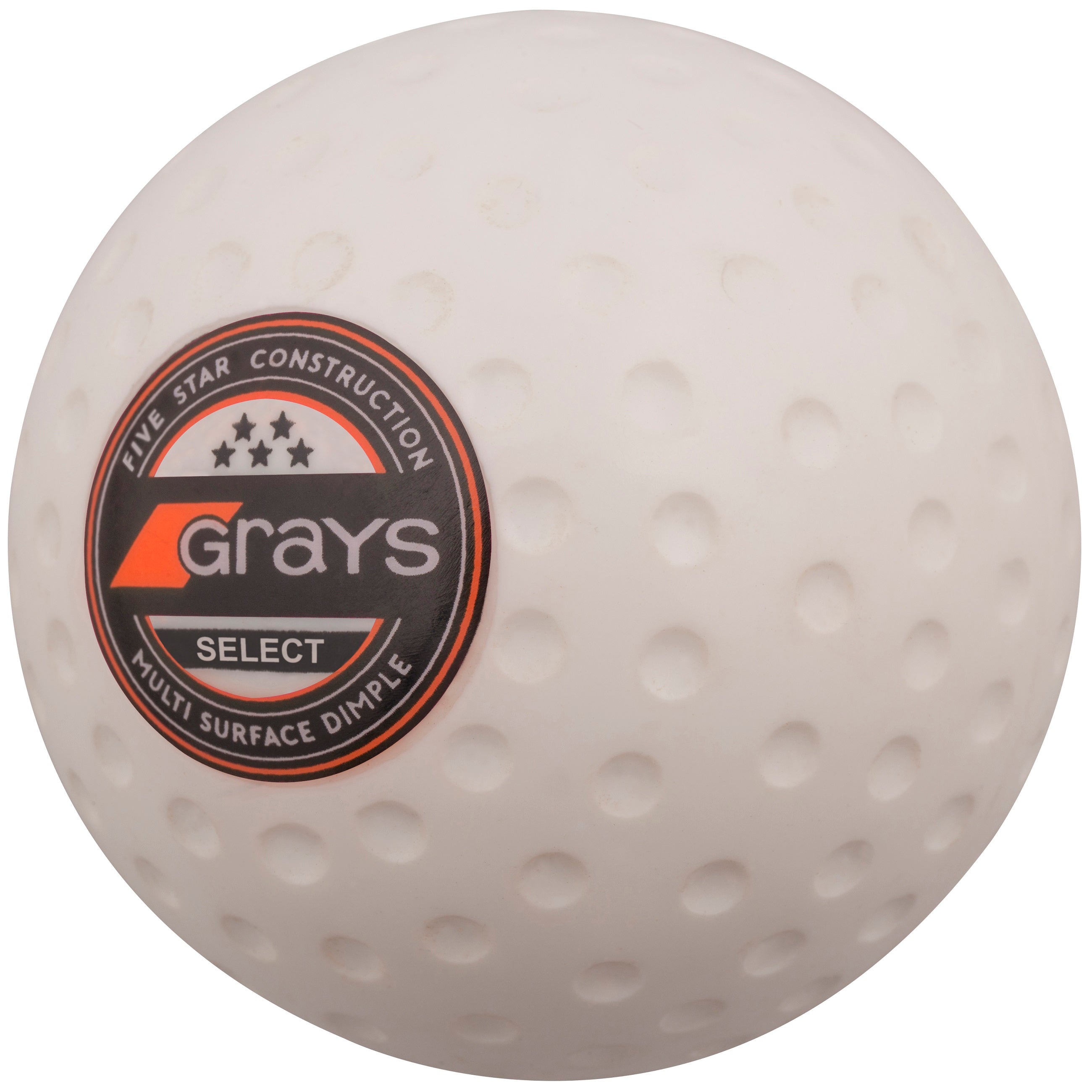 grays-select-pallina-hockey-prato-omologata-fih-bianca-arancione image 1