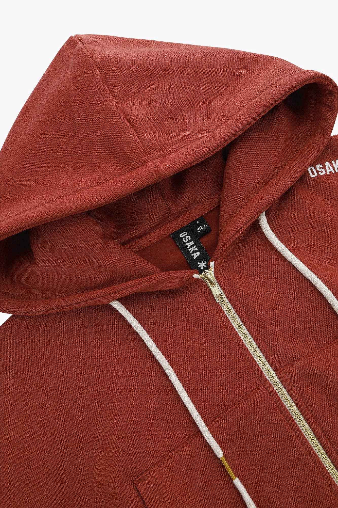 osaka-women-cropped-full-zip-hoodie-brunette-felpa-cappuccio image 3