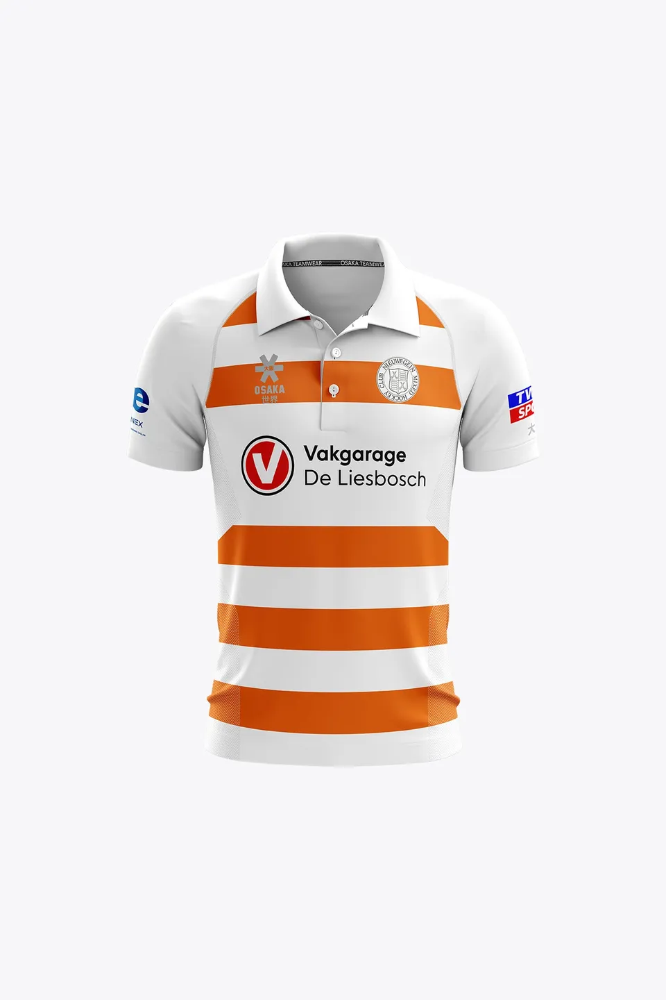osaka-polo-jersey-bambino-mhc-nieuwegein-bianco-arancio image 1