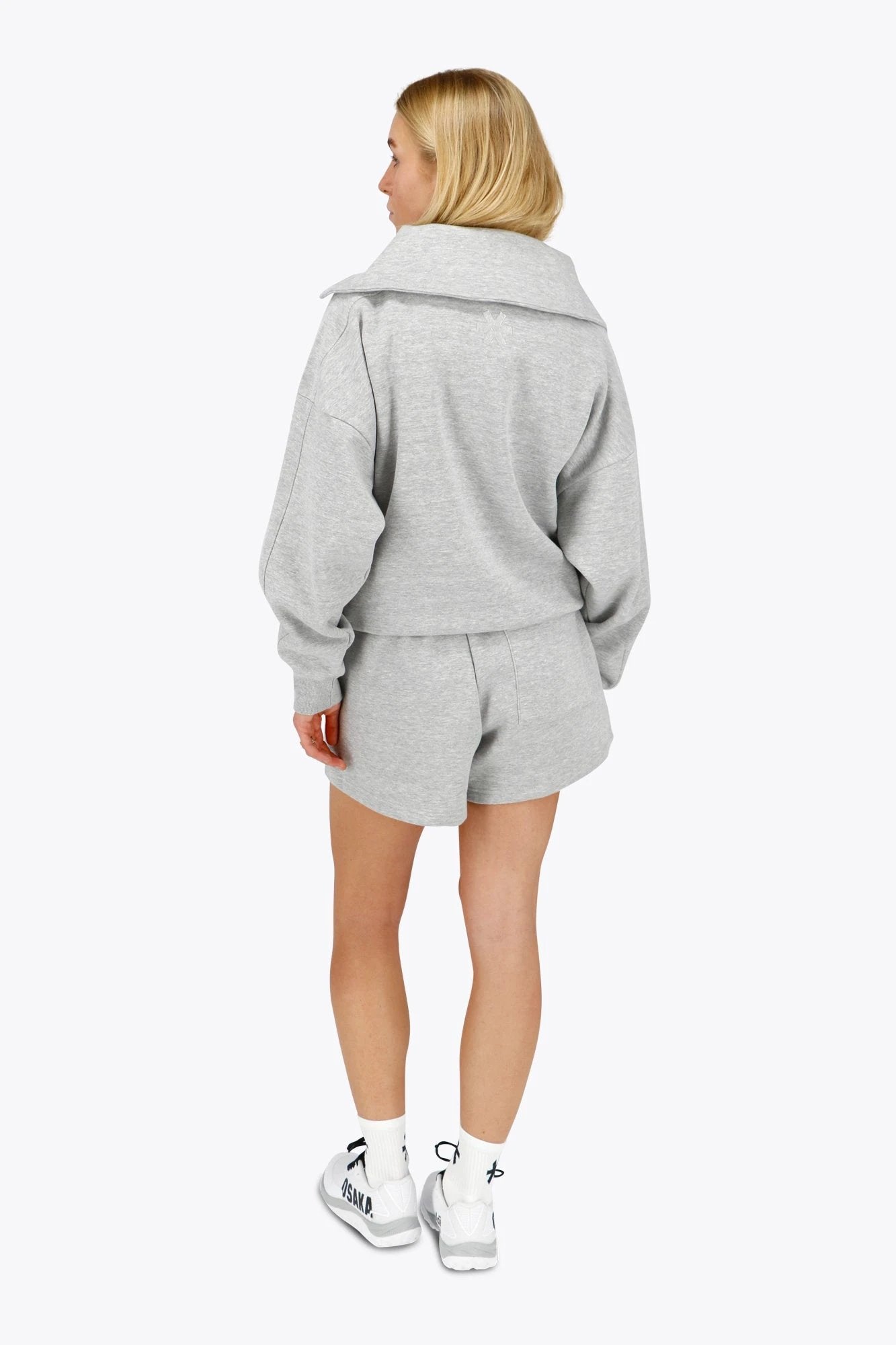 osaka-women-half-zip-sweater-felpa-donna-heather-grey image 6