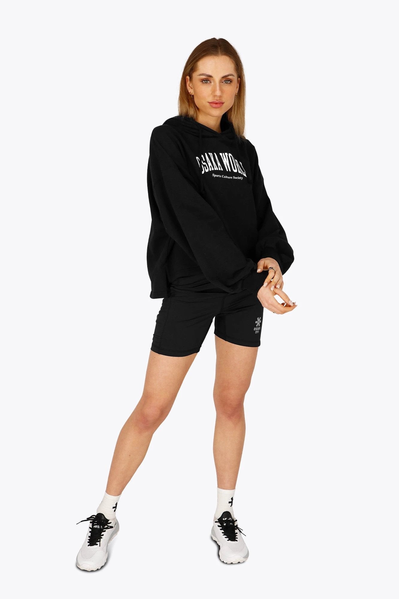 osaka-women-cropped-hoodie-felpa-donna-corta-nera image 5