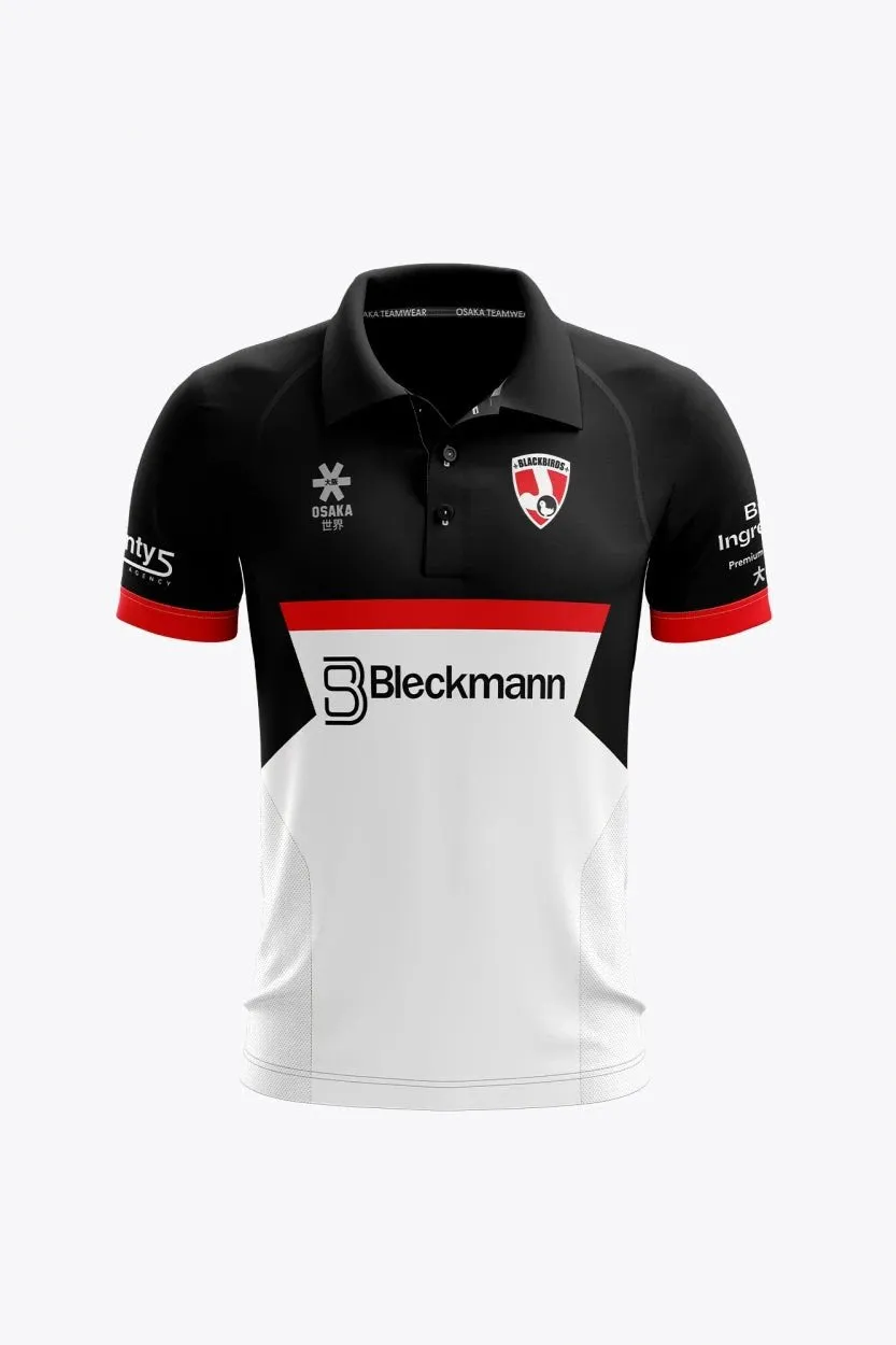 osaka-blackbirds-women-polo-jersey-retro-polo-hockey-black-red-white image 1
