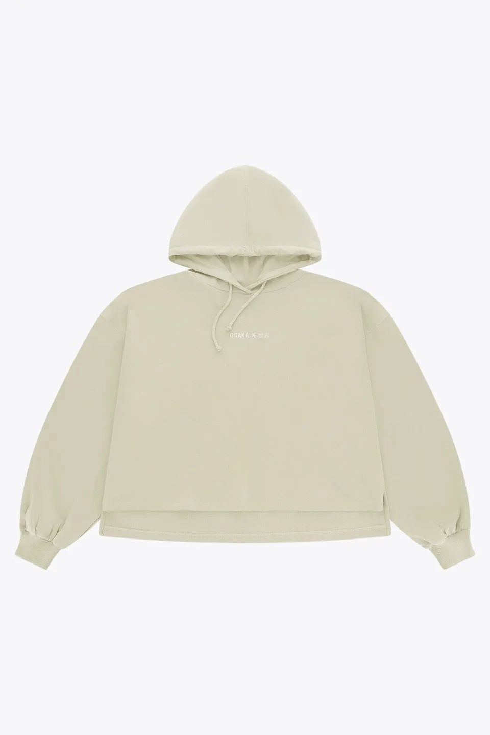osaka-women-cropped-hoodie-felpa-cappuccio-donna-warm-grey image 1