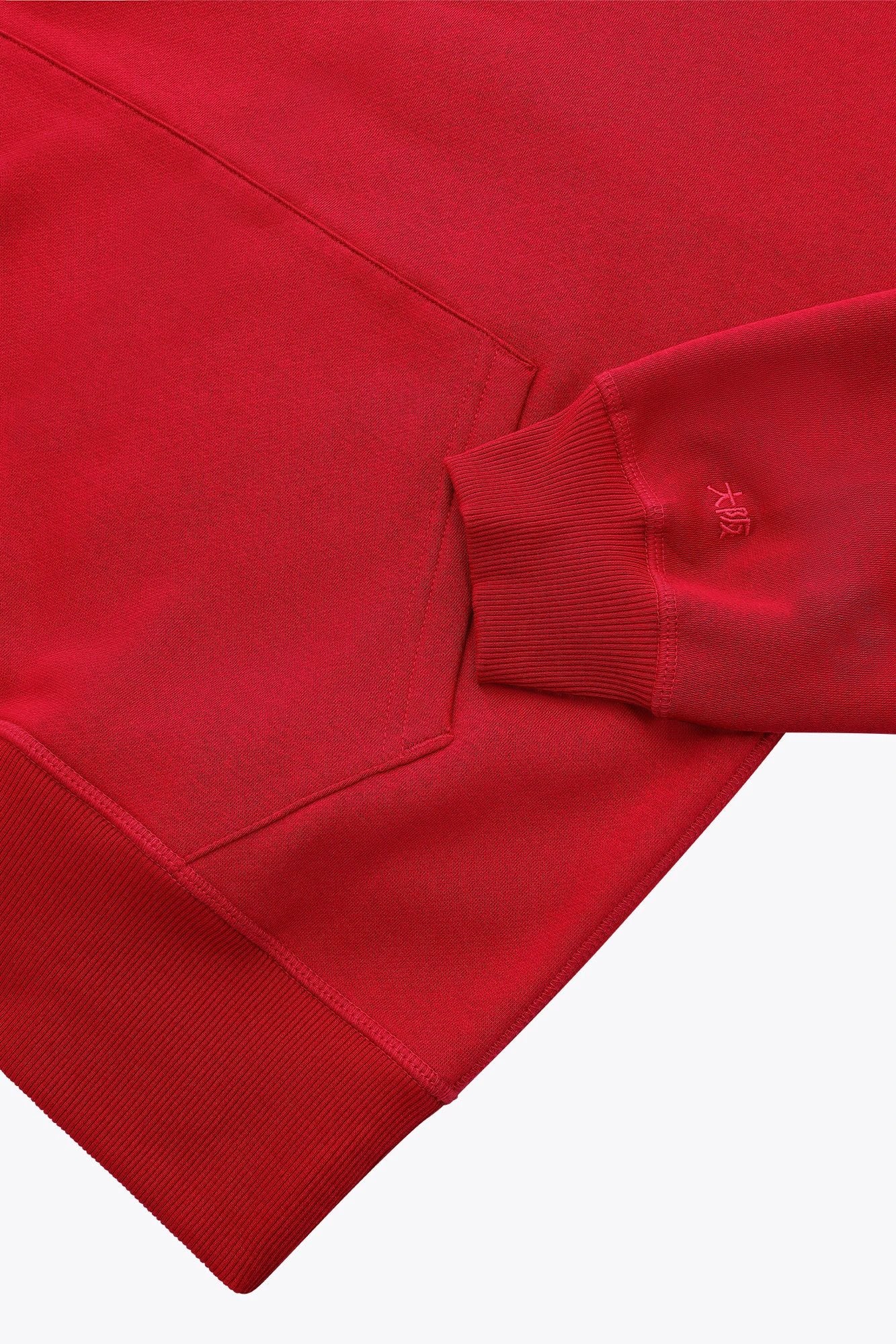 osaka-rc-polo-kids-hoodie-basic-felpa-cappuccio-bambino-rossa image 4