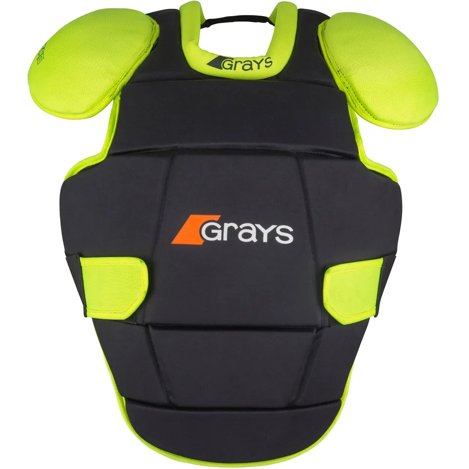 grays-nitro-body-armour-corpetto-portiere-hockey-nero-giallo-fluo image 1