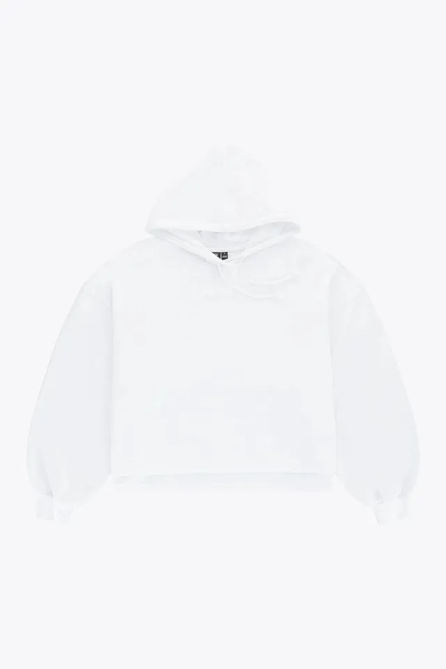 osaka-felpa-cropped-hoodie-donna-bianca image 1