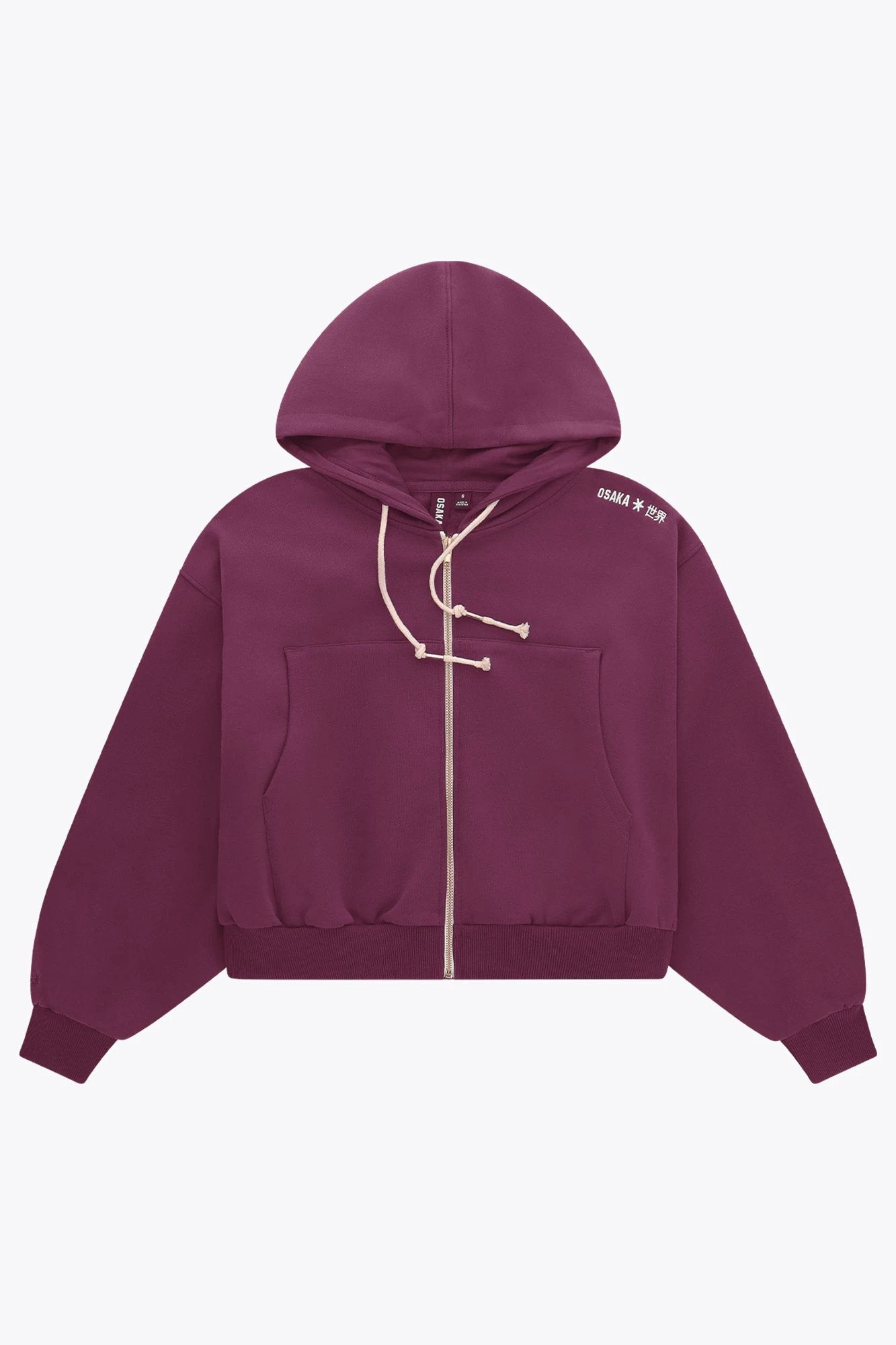 osaka-felpa-donna-cropped-full-zip-cherry-lacquer image 1