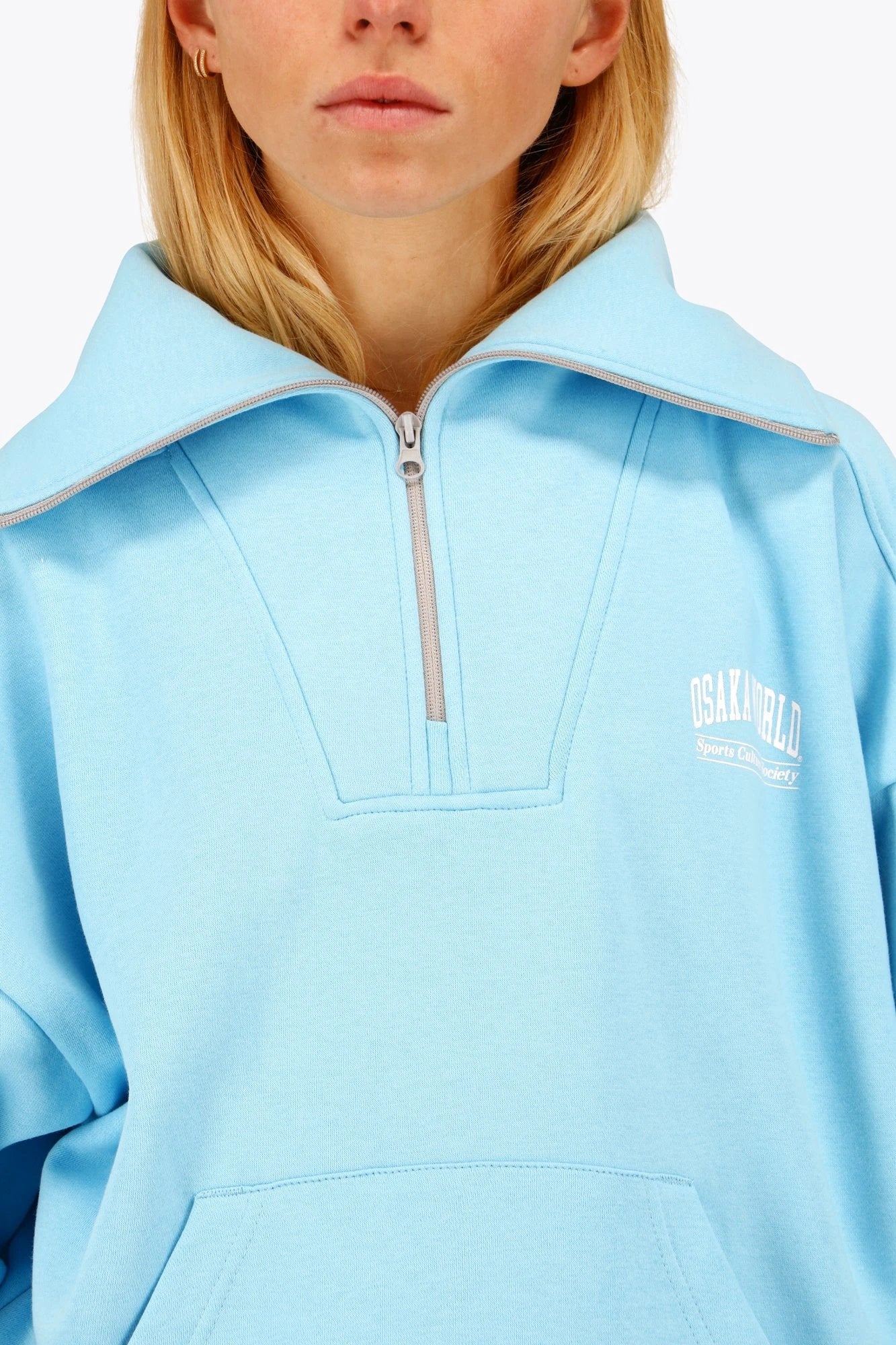osaka-women-half-zip-sweater-felpa-donna-blue-topaz image 8