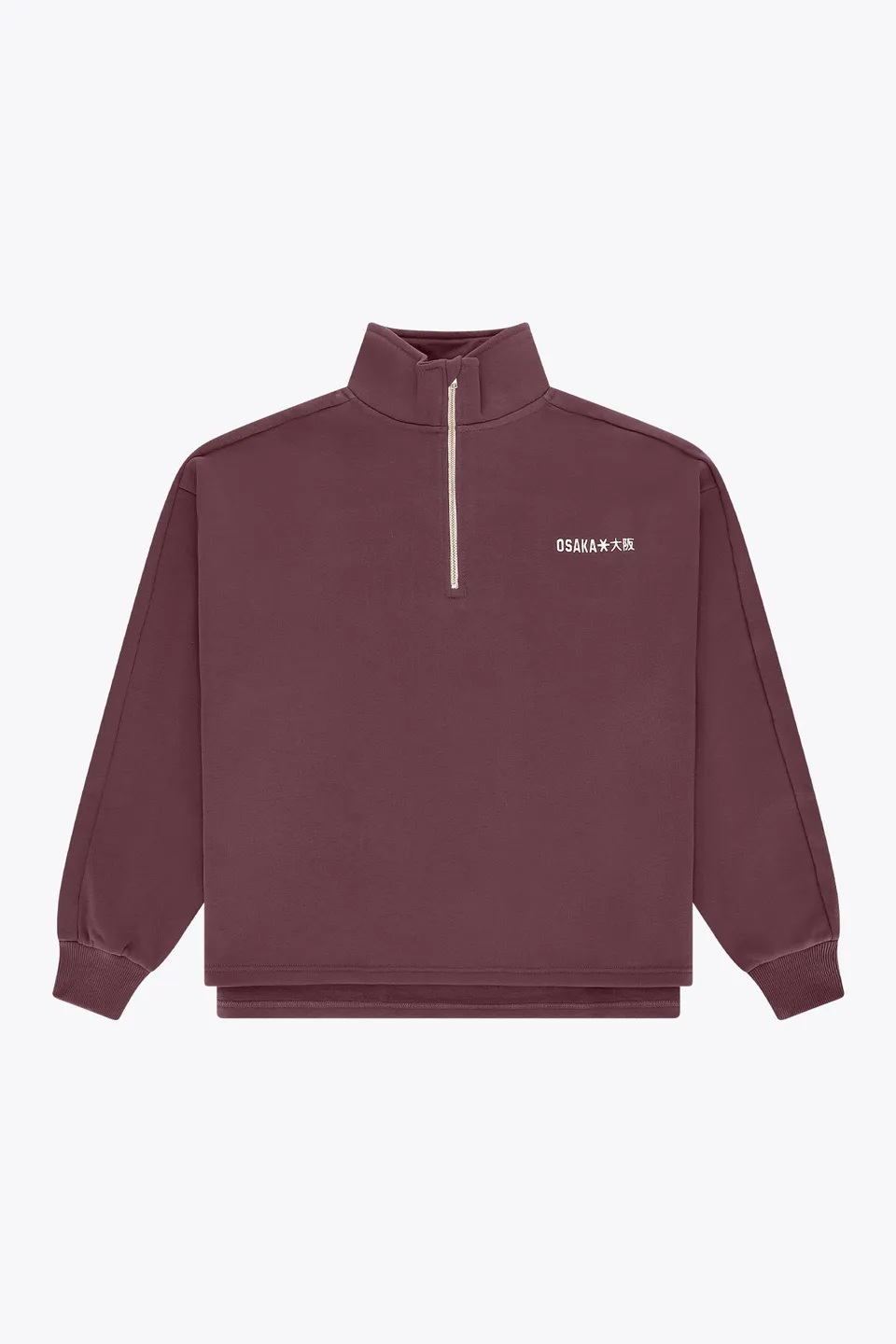 osaka-men-half-zip-felpa-peppercorn image 1