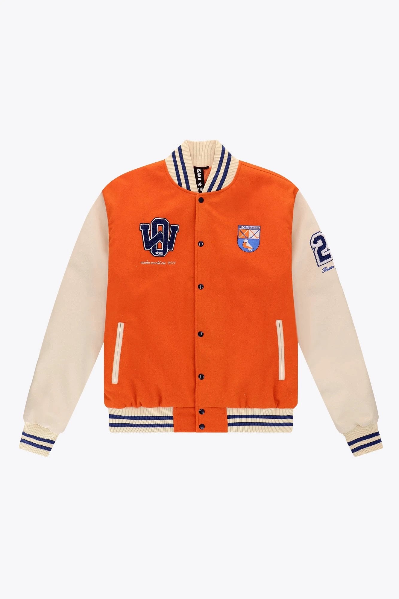 osaka-bloemendaal-varsity-jacket-orange-giacca-bomber-tifoso image 1