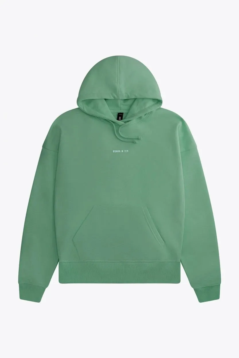 osaka-shibui-women-hoodie-felpa-con-cappuccio-verde-oversize image 1