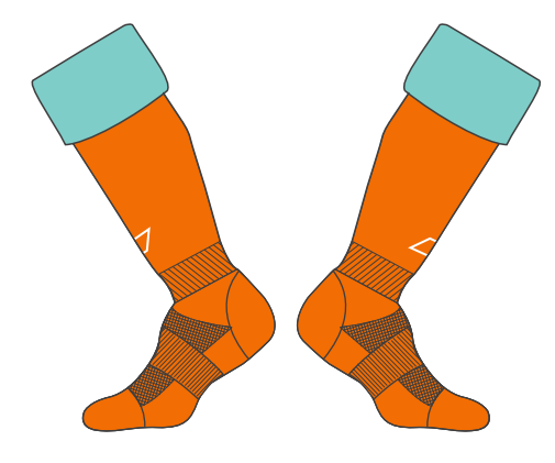 grays-rochdale-hc-calze-hockey-arancione-teal-adulto image 1