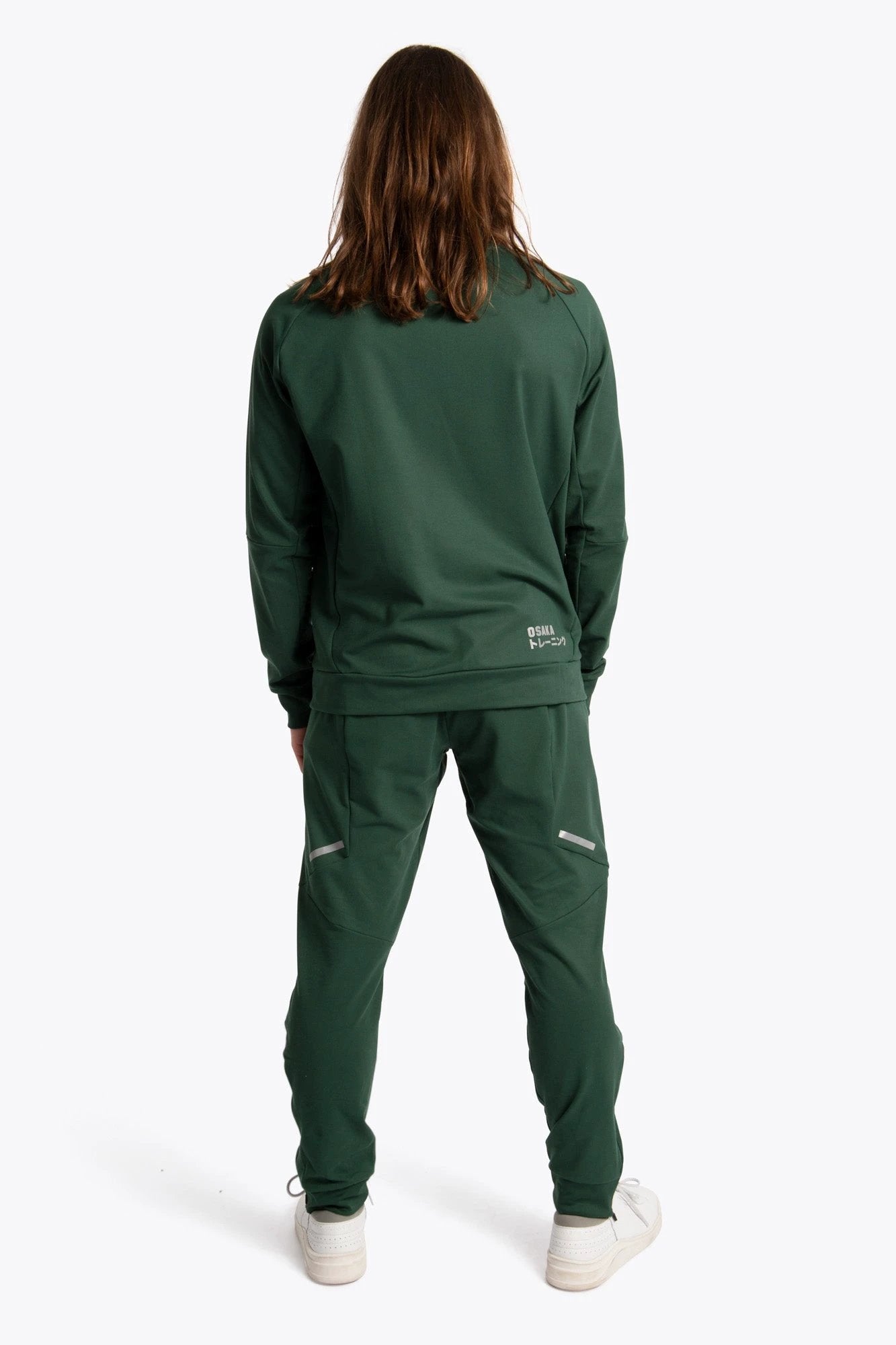osaka-men-track-top-giacca-tuta-uomo-verde-scuro image 4