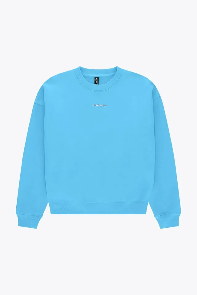 osaka-women-sweater-felpa-oversize-blue-topaz image 1