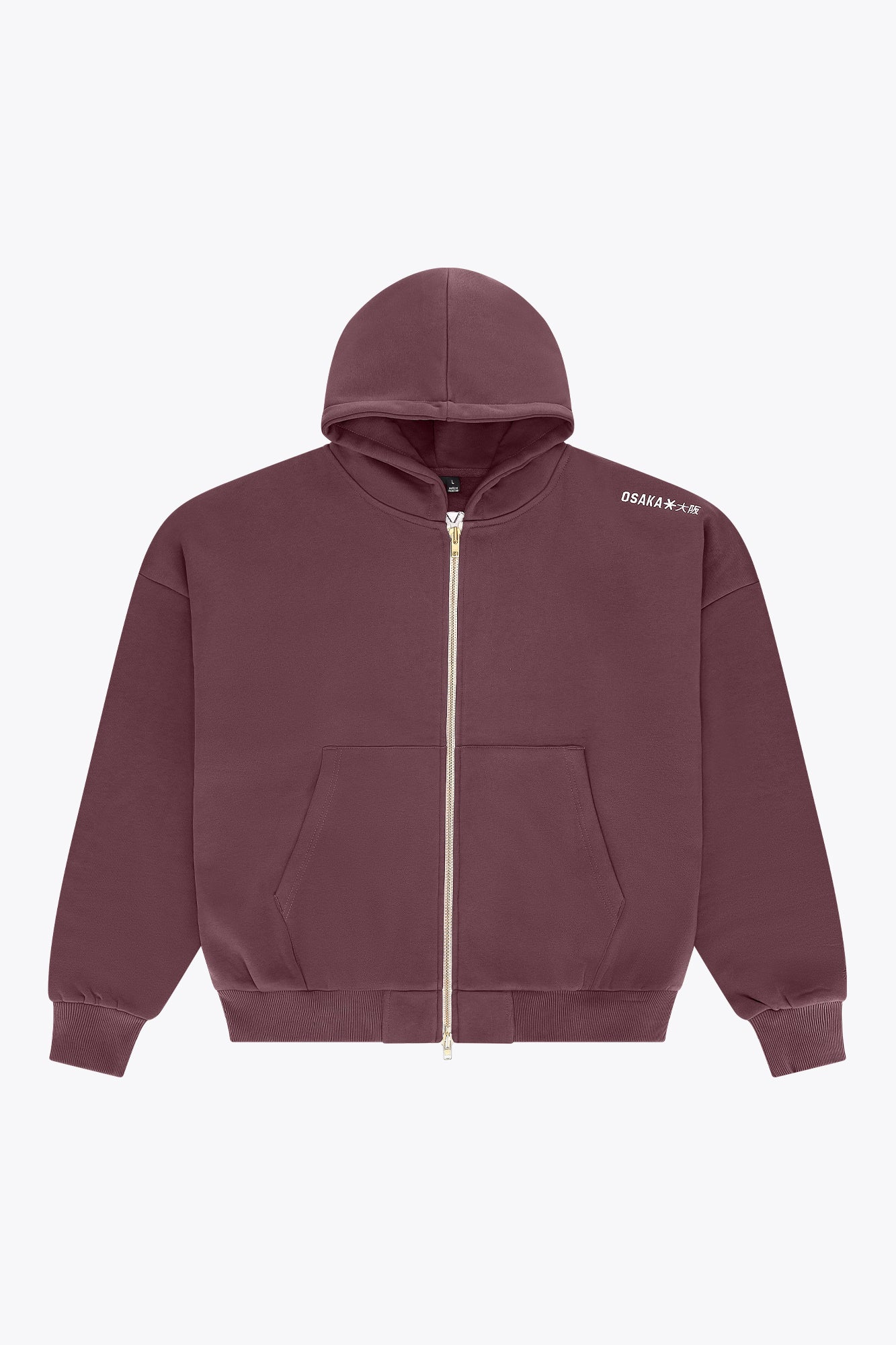 osaka-men-felpa-full-zip-hoodie-peppercorn image 1