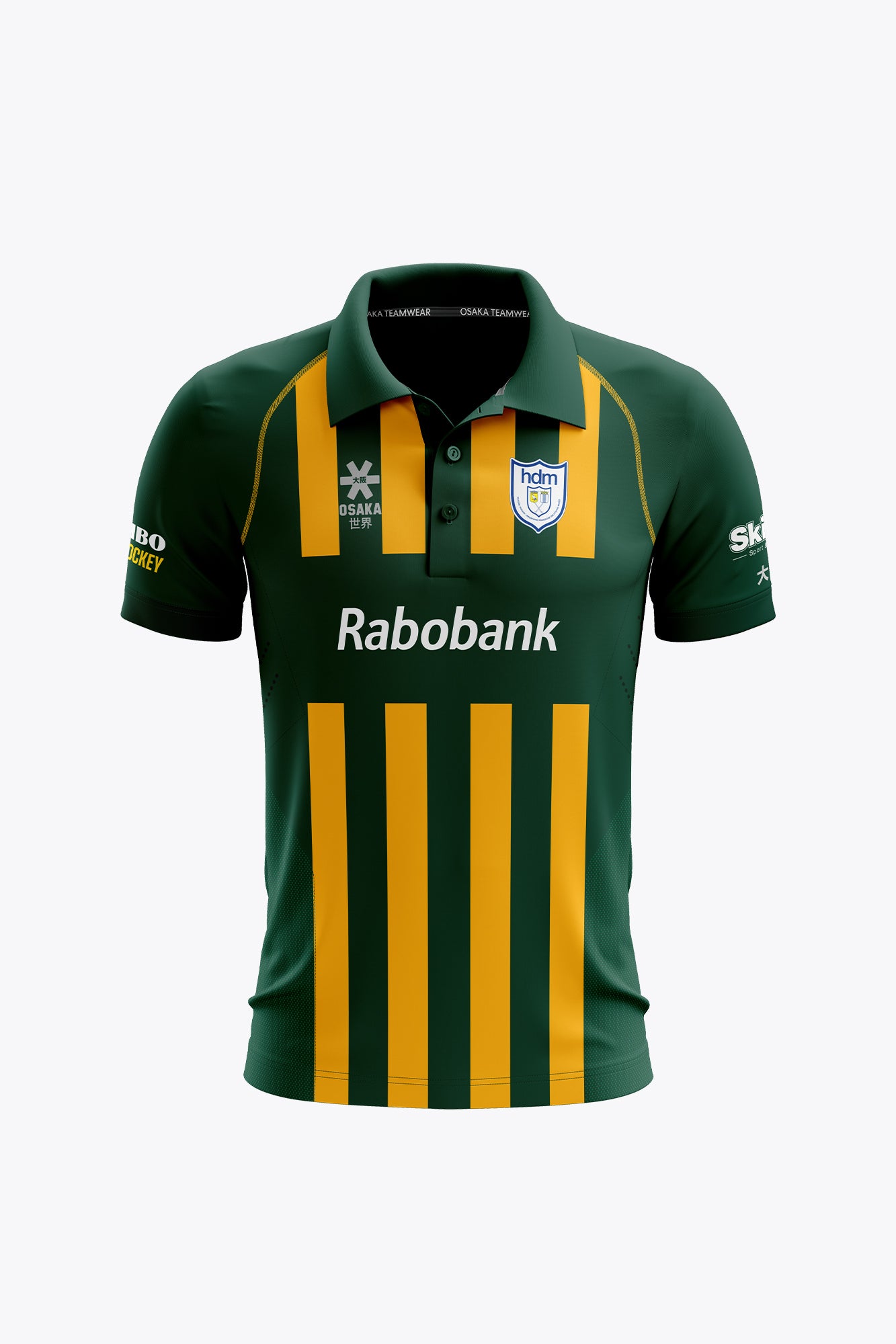 osaka-hdm-men-polo-jersey-uomo-verde-giallo image 1