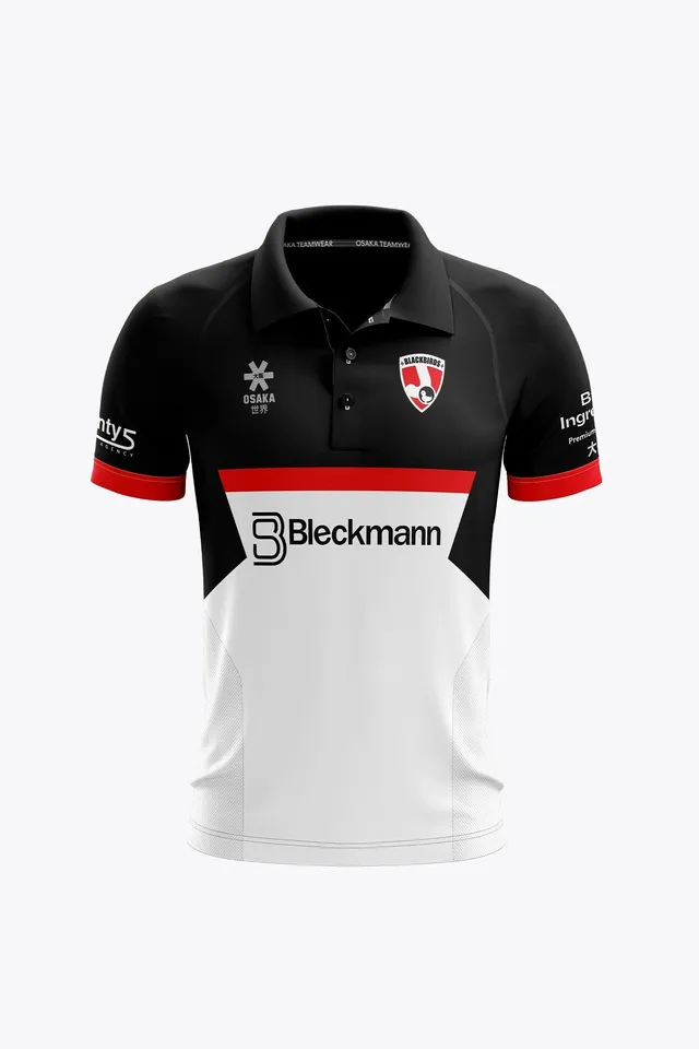 osaka-blackbirds-polo-jersey-donna-nero-rosso-bianco image 1