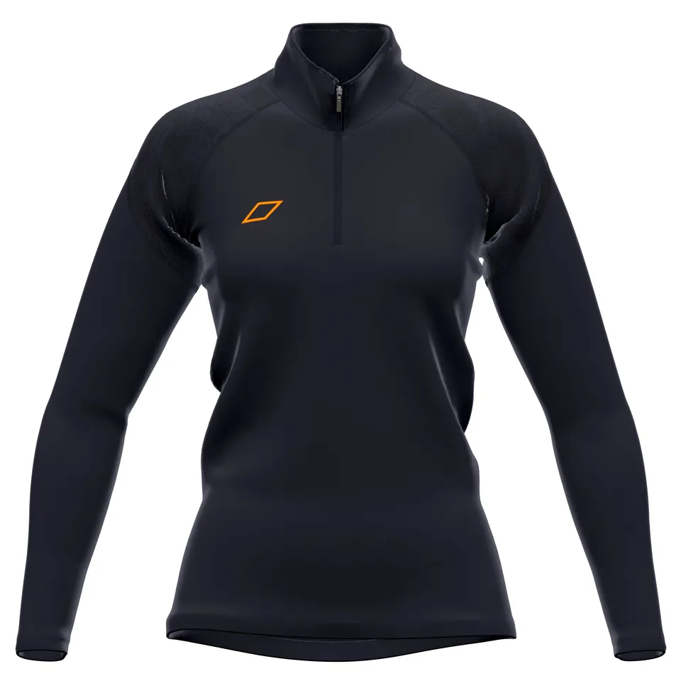 grays-performance-pile-donna-1-4-zip-con-collo-alto-nero image 1