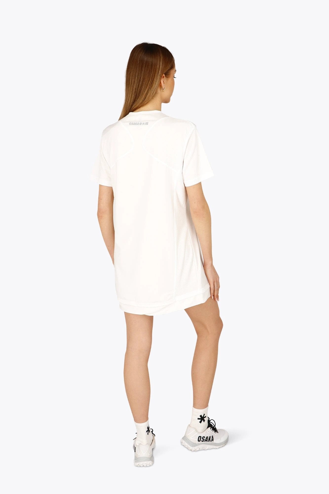 osaka-women-v-neck-tech-dress-abito-sportivo-donna-bianco image 5