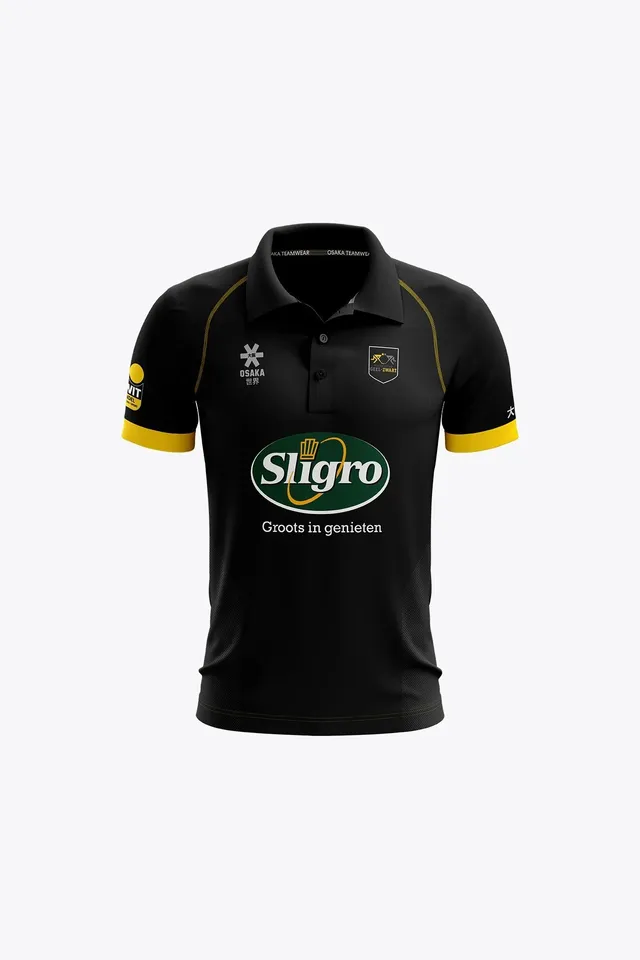 osaka-geel-zwart-kids-polo-jersey-black image 1