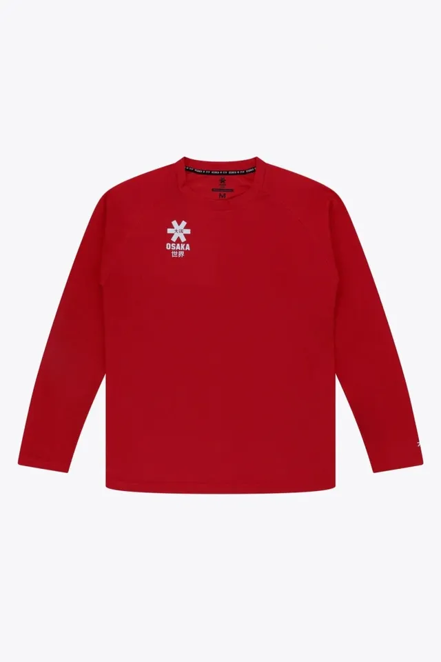 osaka-men-training-tee-manica-lunga-rosso image 1