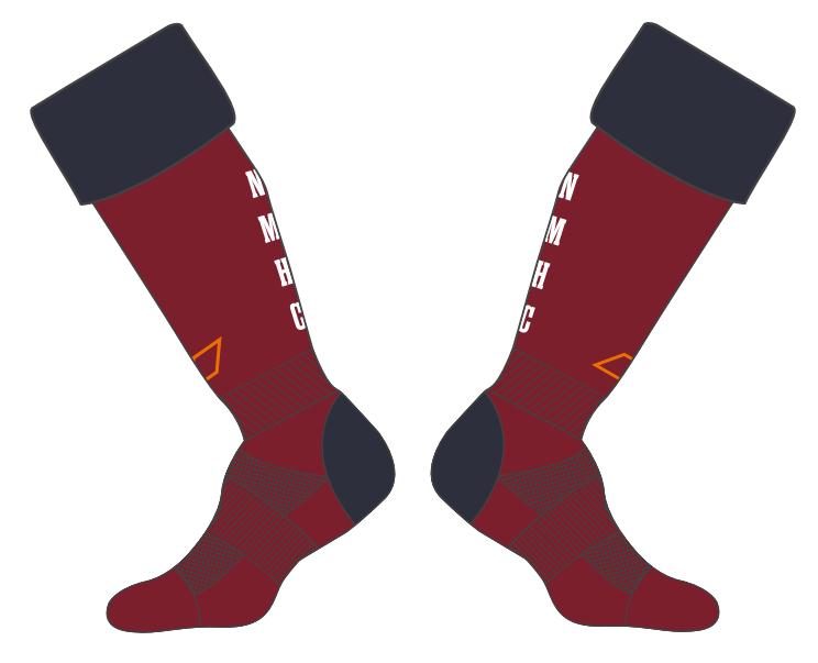 grays-g650-calze-hockey-newcastle-medics-hc-senior-bordeaux-blu-scuro image 1