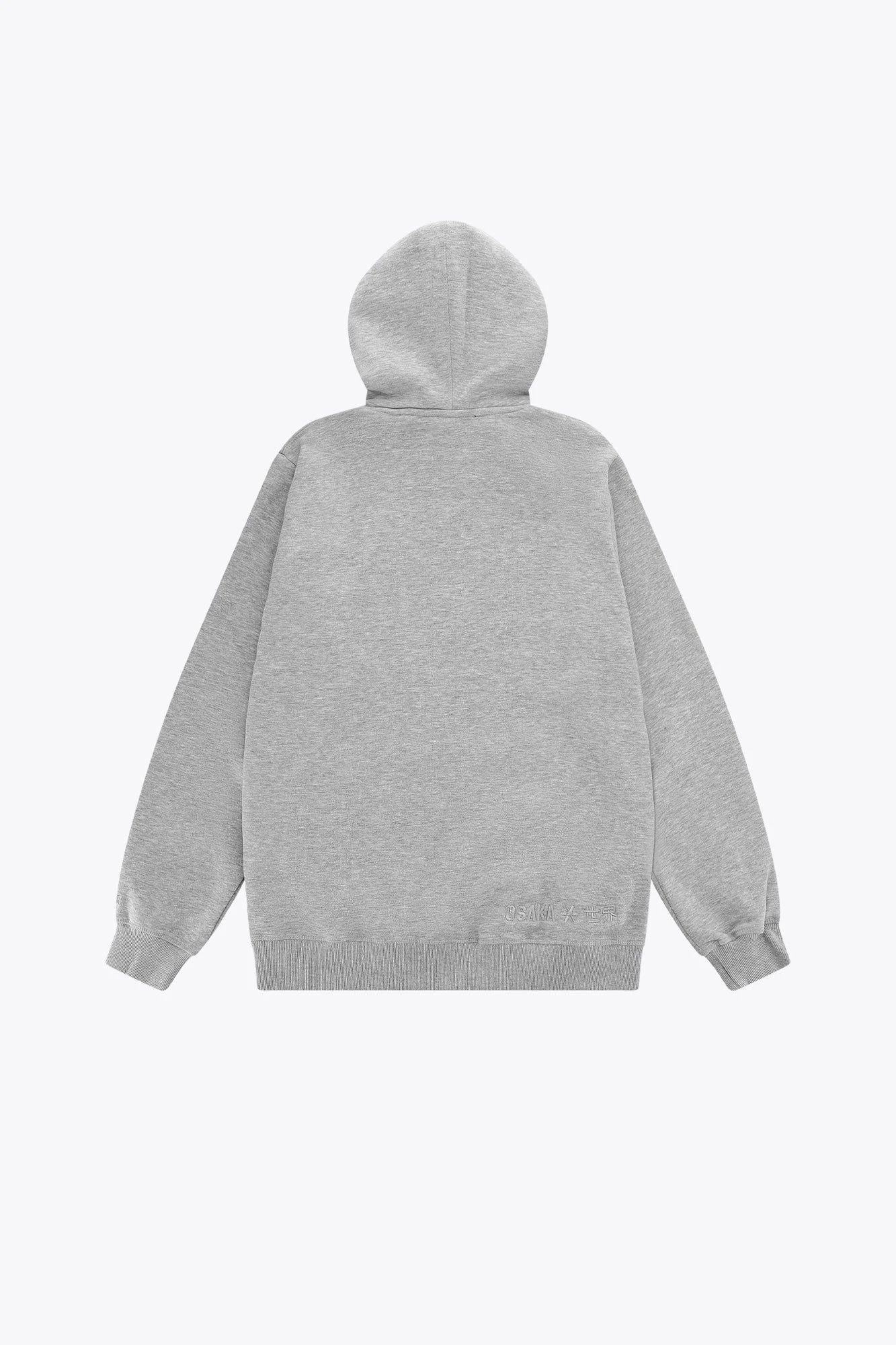 osaka-kids-hoodie-basic-felpa-cappuccio-bambino-grigio-melange image 2