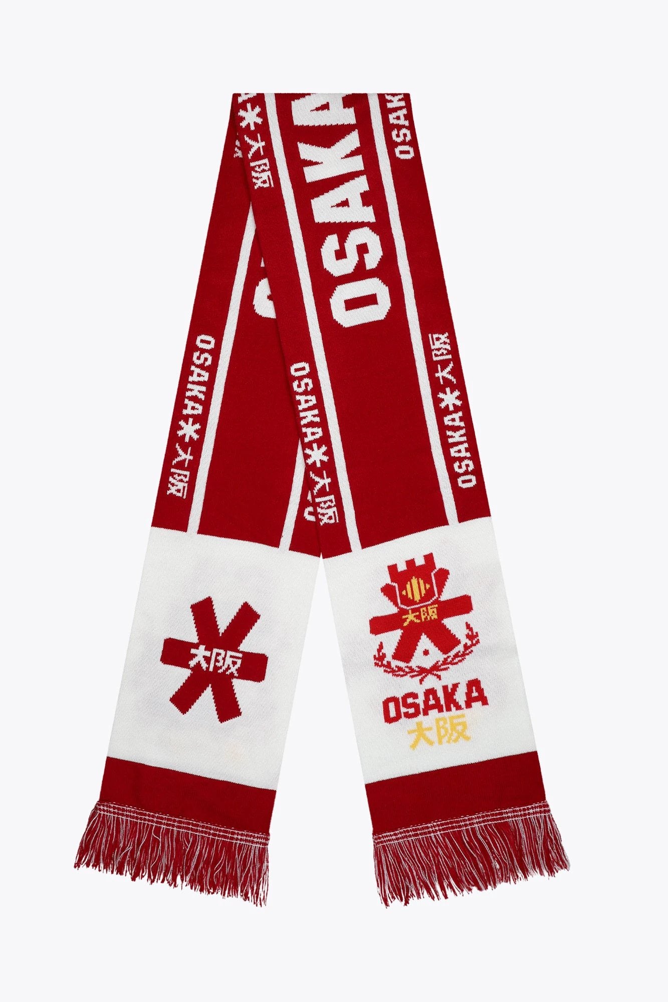 osaka-castelldefels-fan-scarf-sciarpa-tifoso-hockey-red image 1
