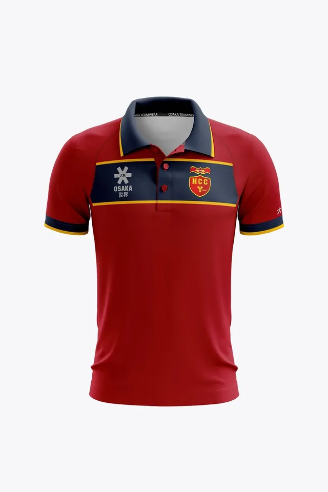 osaka-hc-cauchois-men-polo-jersey-polo-hockey-prato-uomo-rossa-personalizzabile image 1
