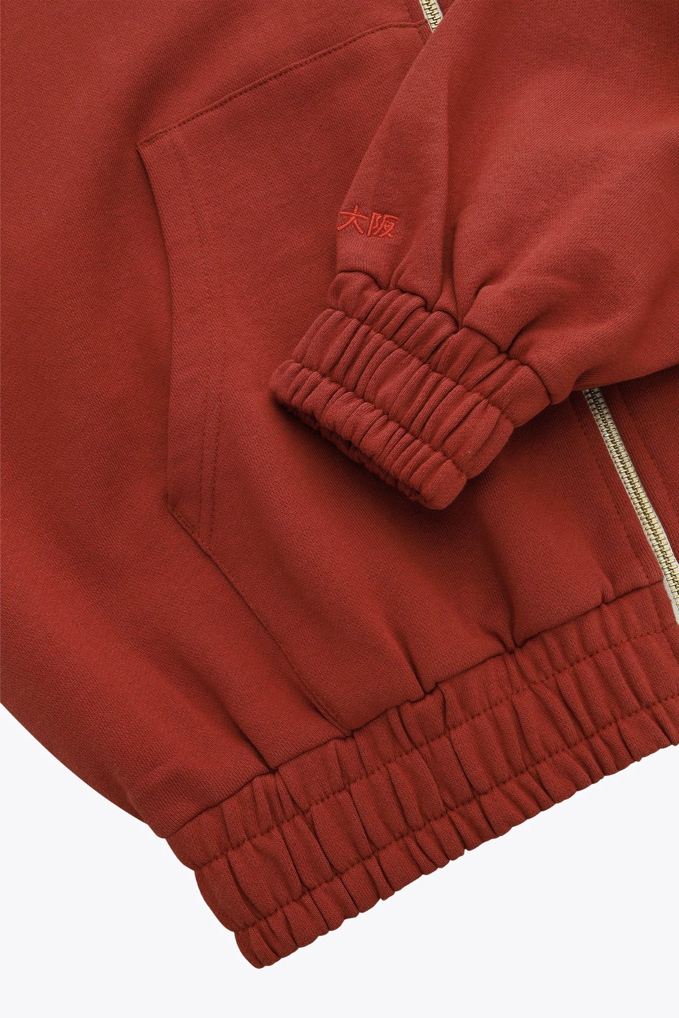 osaka-women-cropped-full-zip-hoodie-brunette-felpa-cappuccio image 6