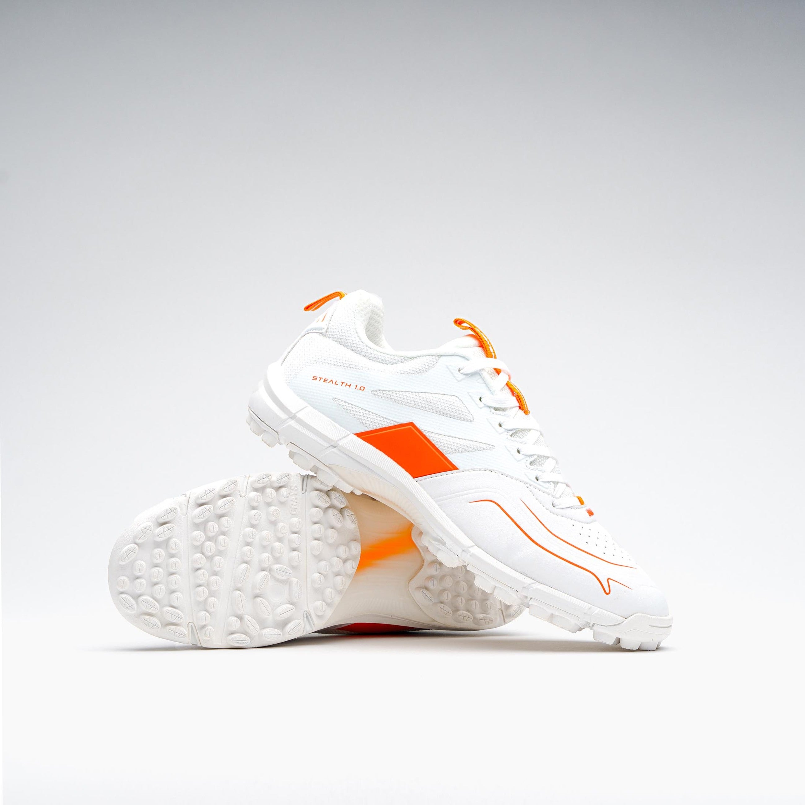 grays-stealth-junior-scarpa-da-hockey-prato-bianca-arancione image 1