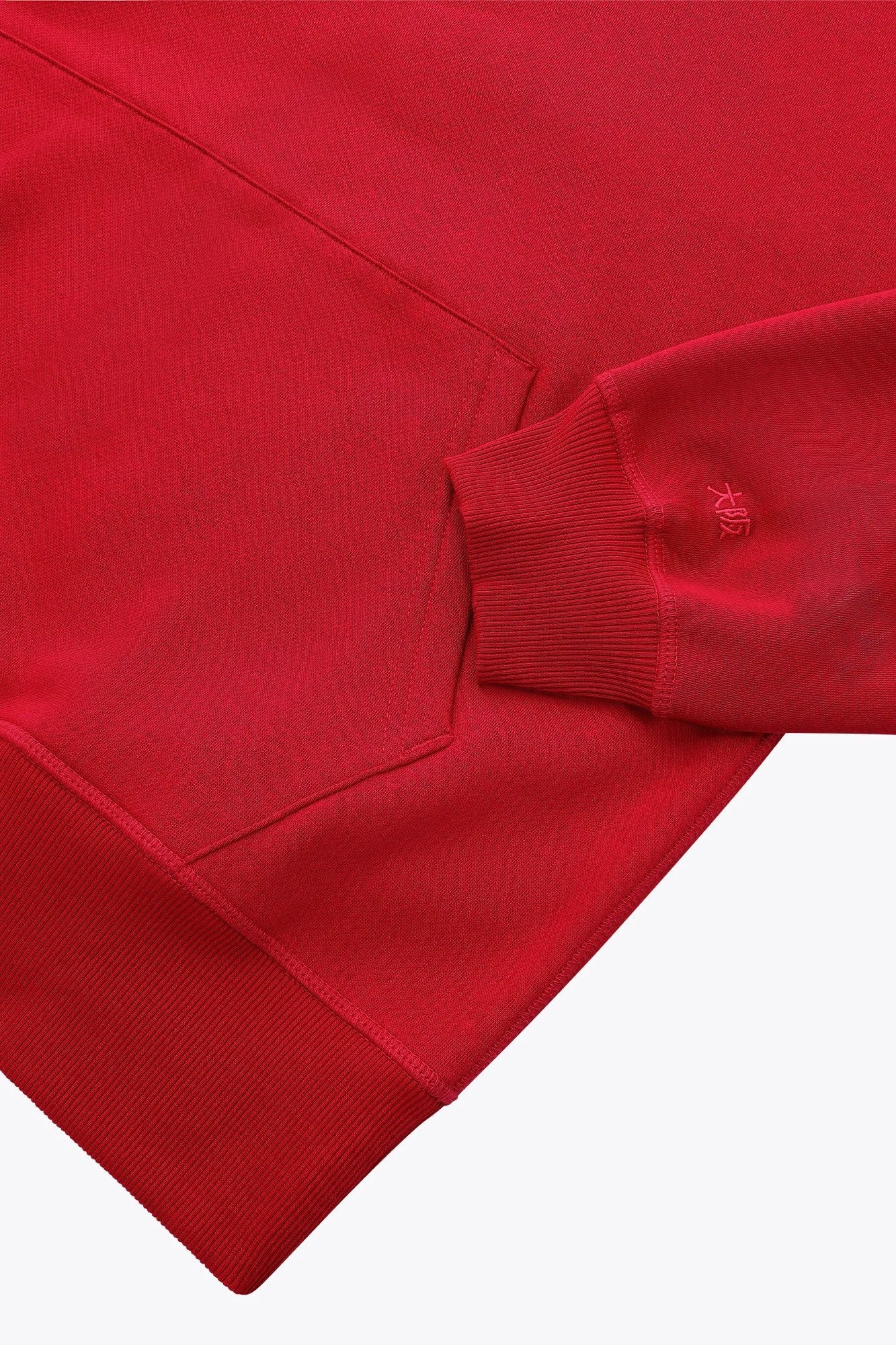 osaka-kids-hoodie-basic-felpa-con-cappuccio-bambino-rossa image 3
