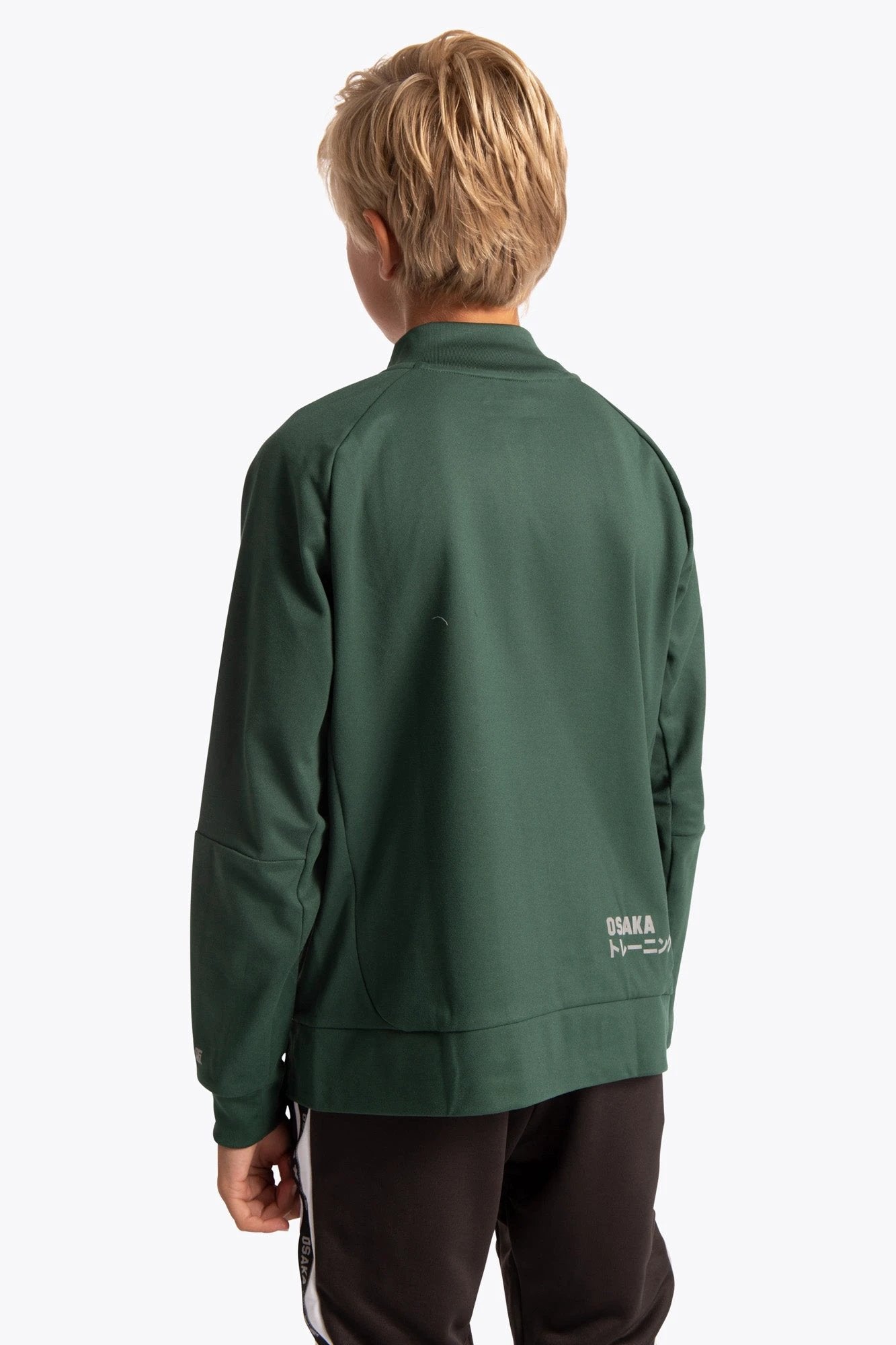 osaka-kids-track-top-felpa-full-zip-bambino-dark-green image 4