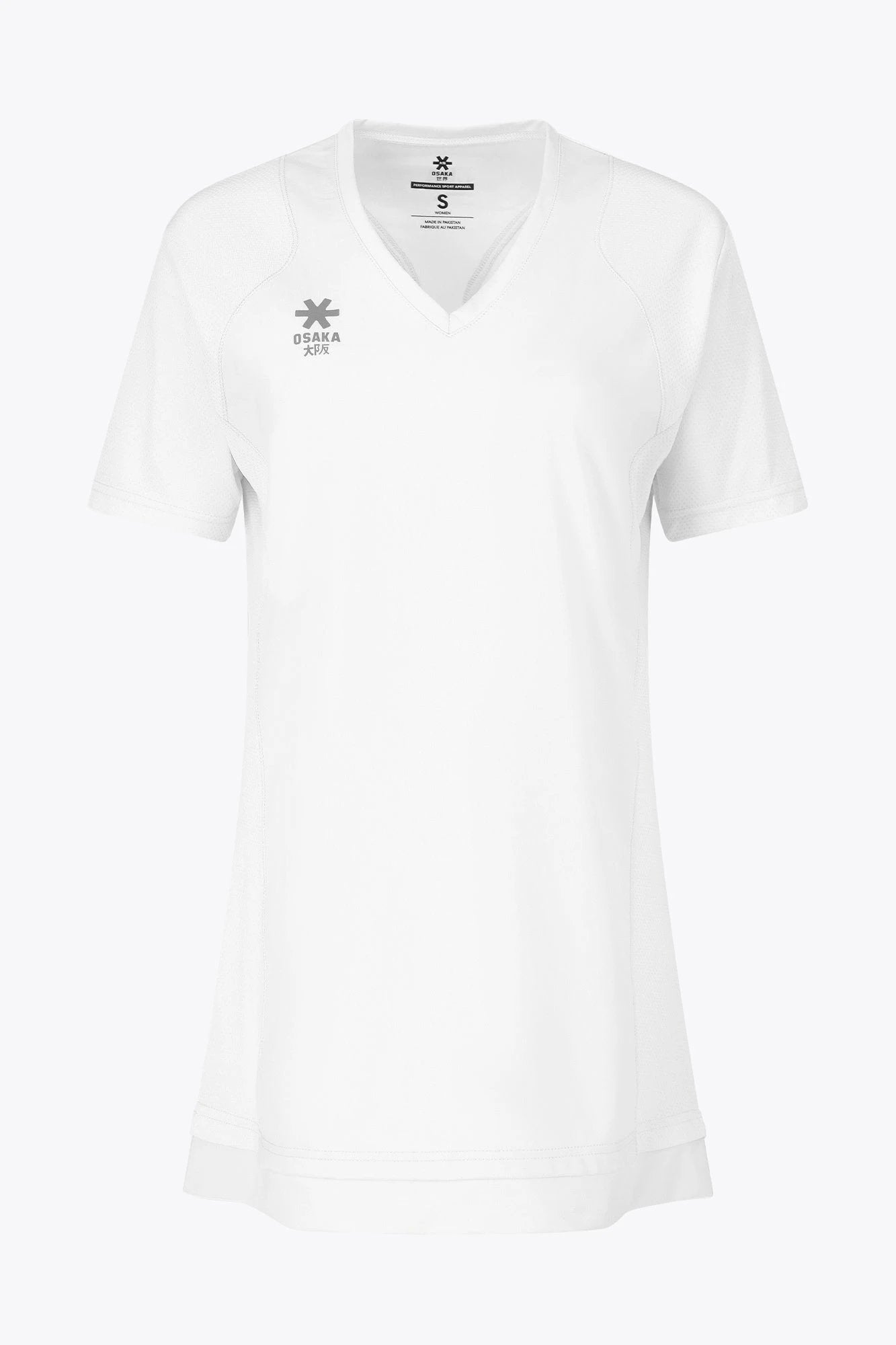 osaka-women-v-neck-tech-dress-abito-sportivo-donna-bianco image 1
