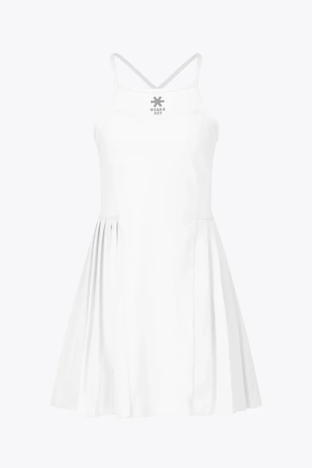 osaka-women-pleated-tech-dress-white-vestito-tennis-padel image 1