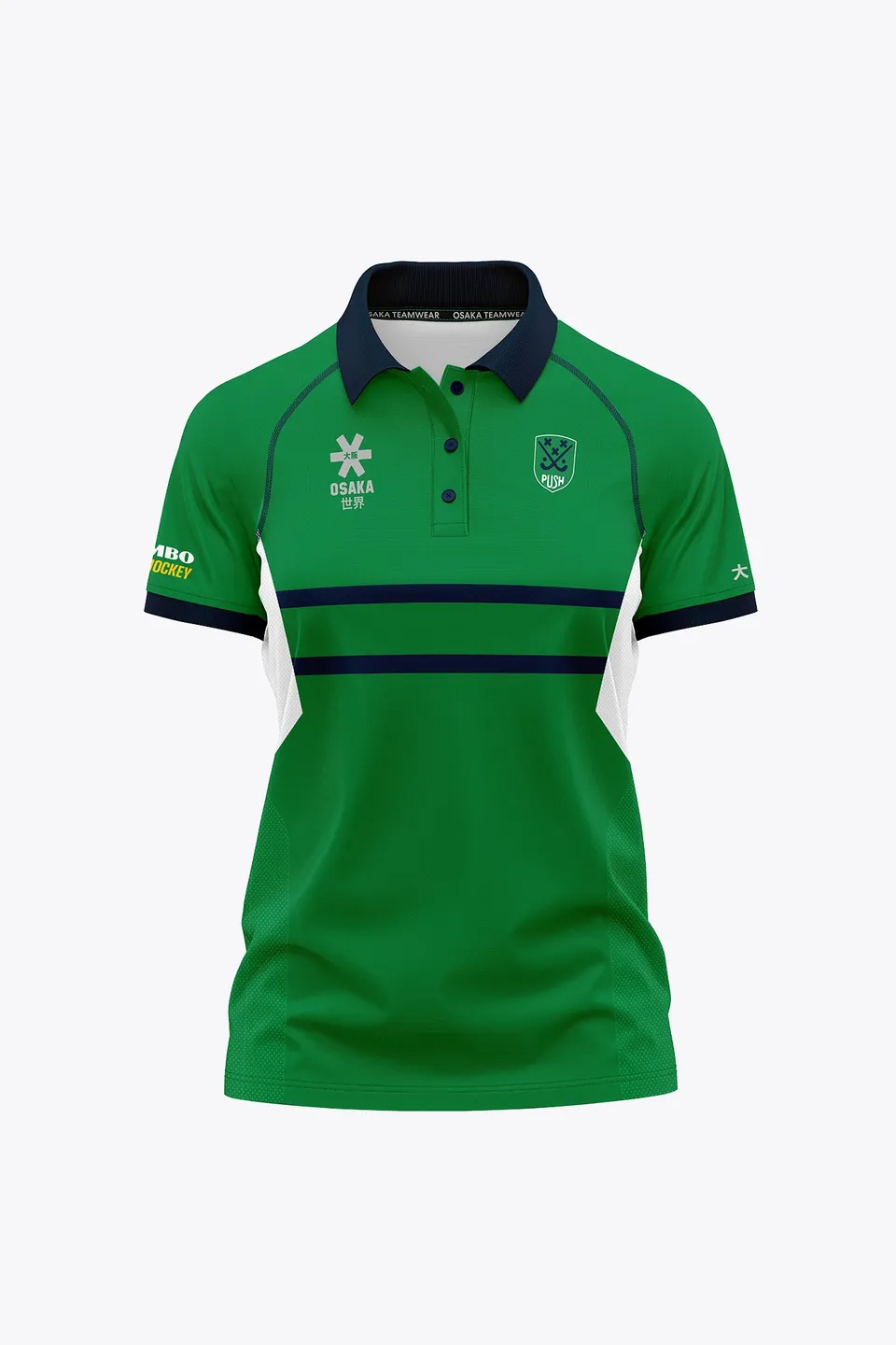 osaka-bhv-push-women-polo-jersey-verde-bianco image 1