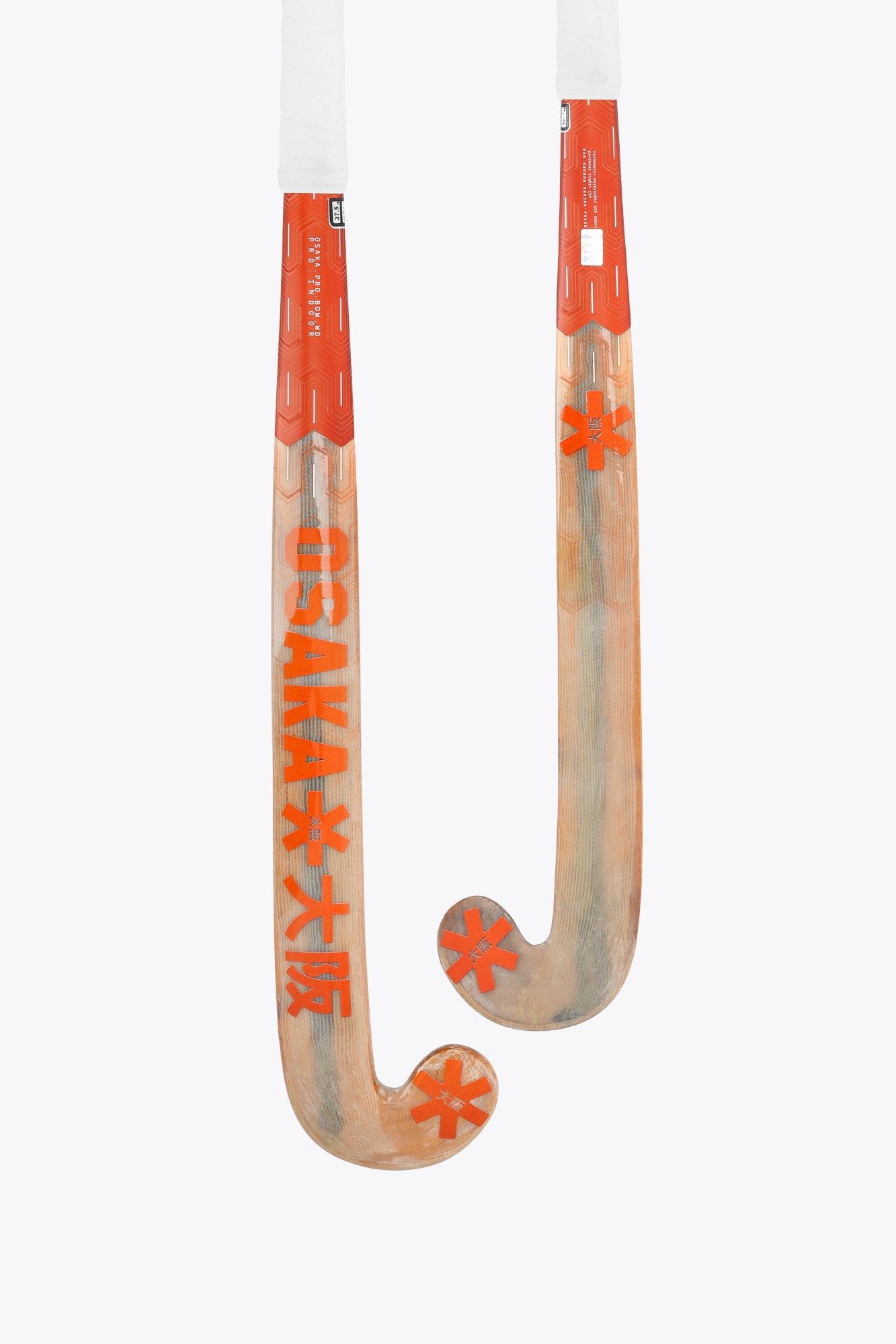 osaka-indoor-hockey-stick-pro-bow-wd-pro-orange-tiger image 1