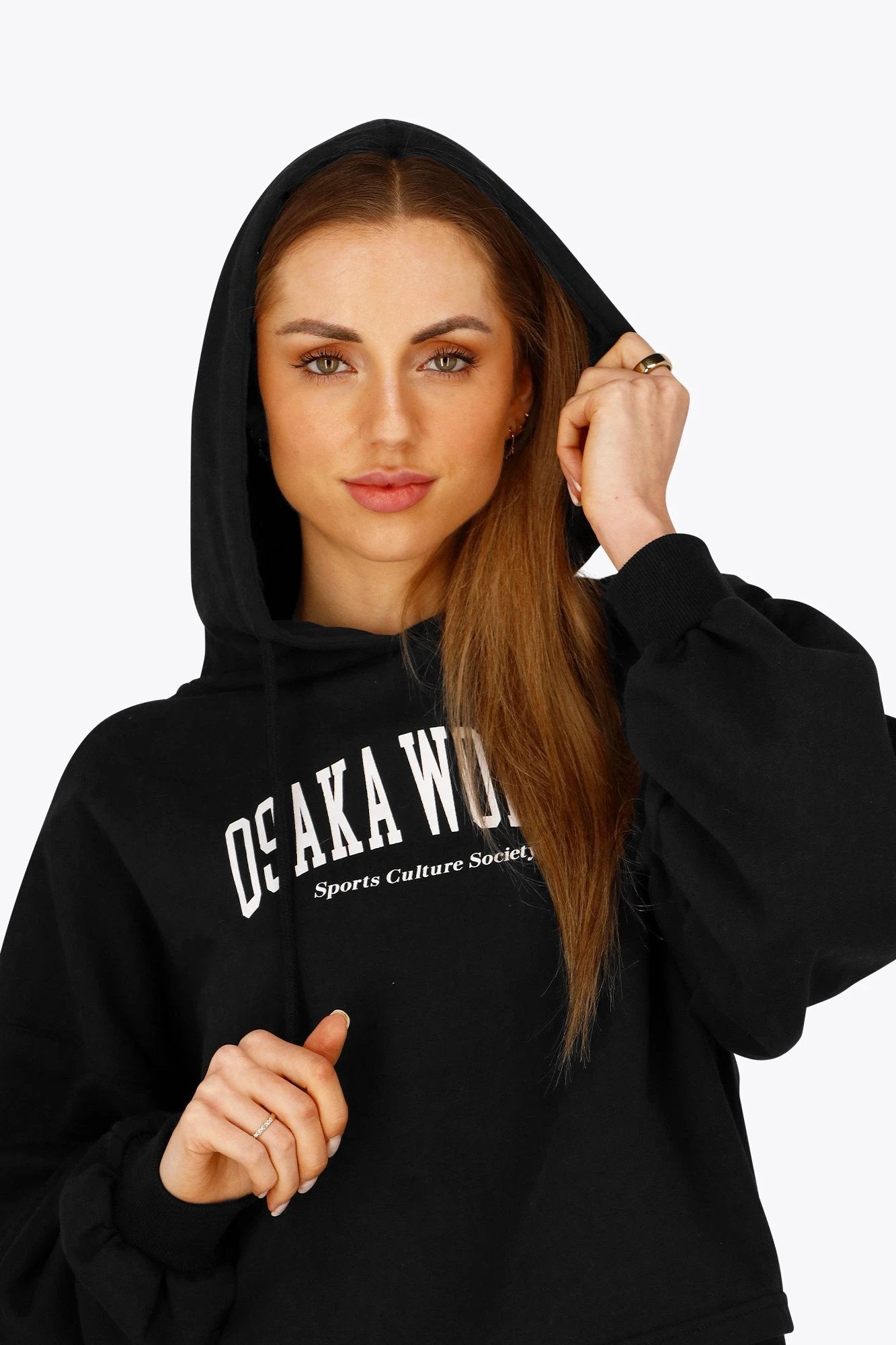 osaka-women-cropped-hoodie-felpa-donna-corta-nera image 8