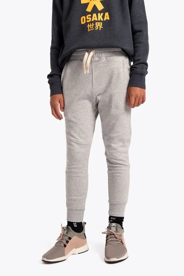 osaka-kids-sweatpants-grigio-melange-pantaloni-tuta-bambino image 1