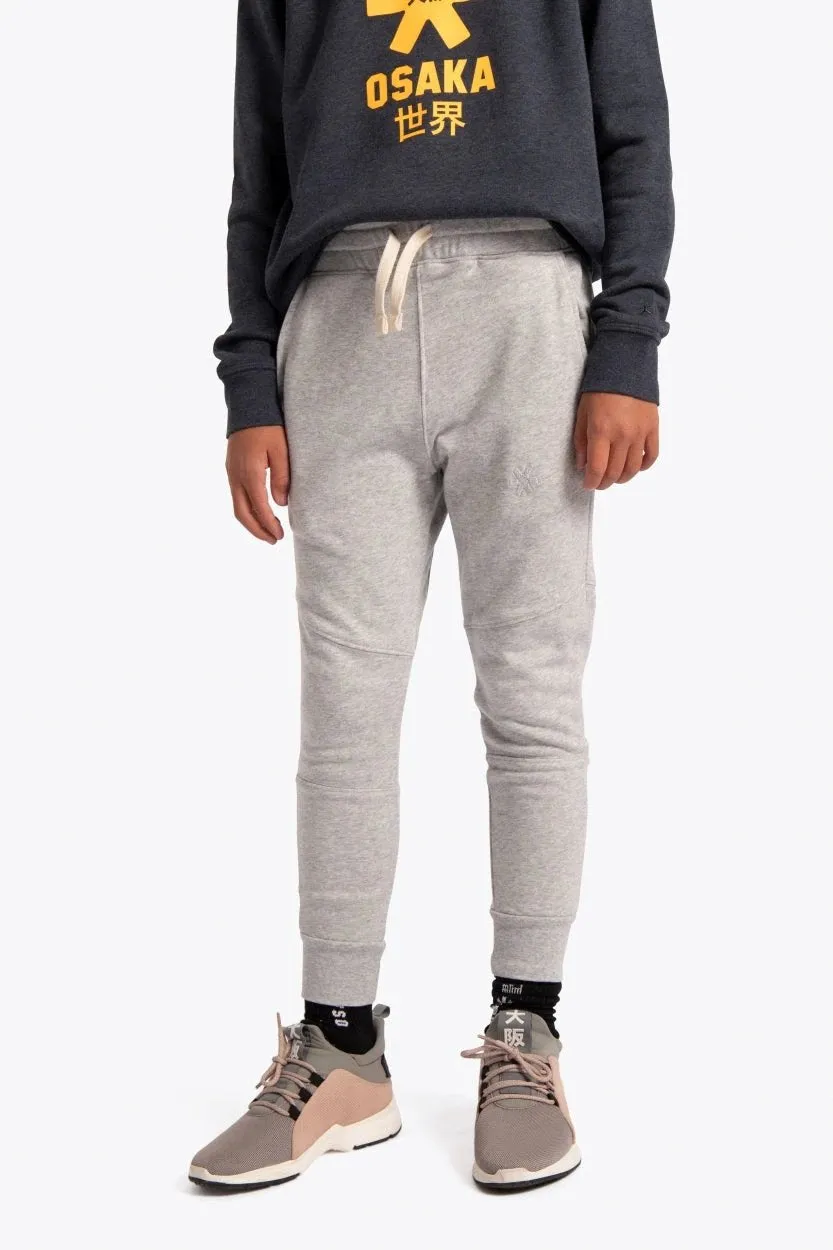 osaka-kids-sweatpants-grigio-melange-pantaloni-tuta-bambino image 1