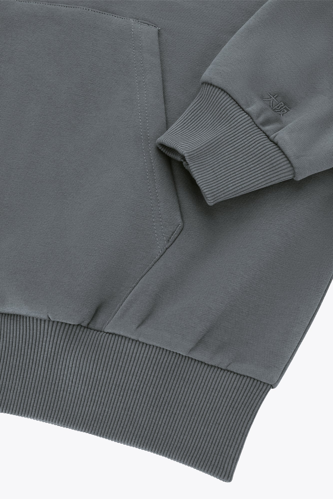 osaka-full-zip-hoodie-uomo-dark-grey-melange image 5