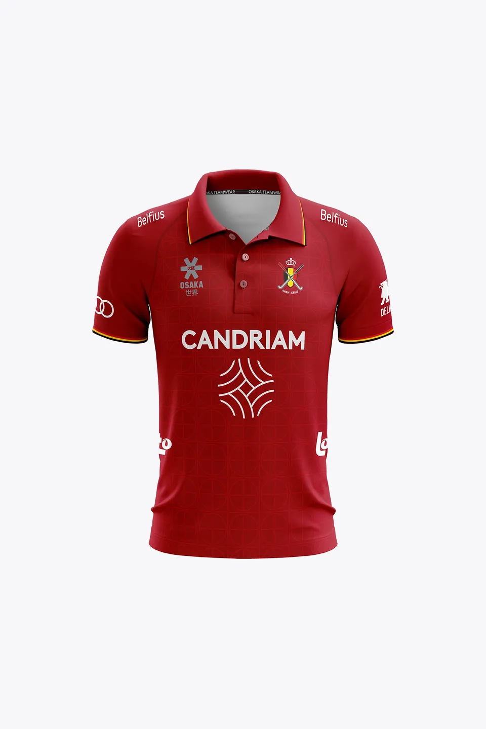 osaka-official-belgium-kids-polo-jersey-kbhb-red image 1