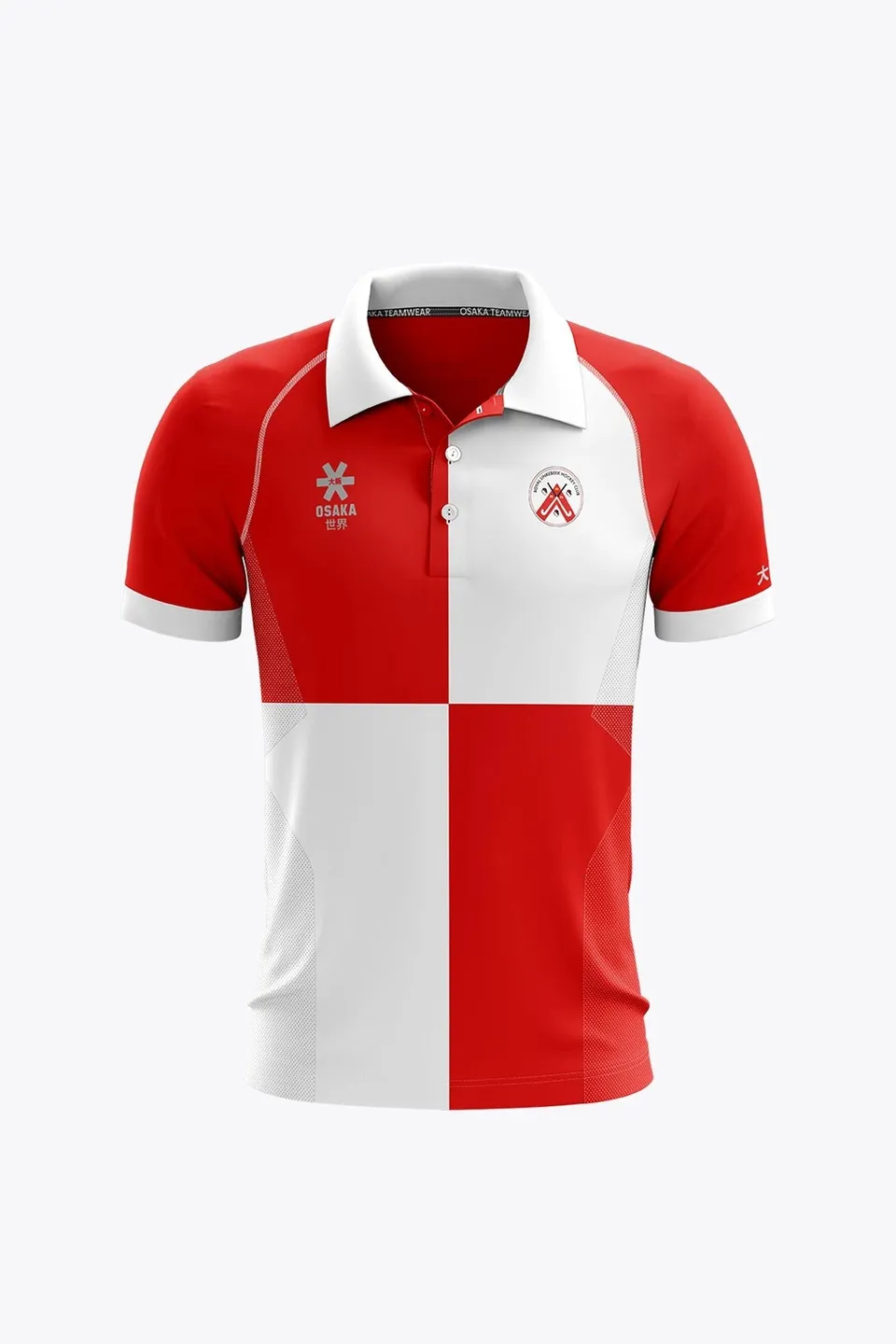 osaka-linkebeek-women-polo-jersey-polo-hockey-donna-bianco-rosso image 1