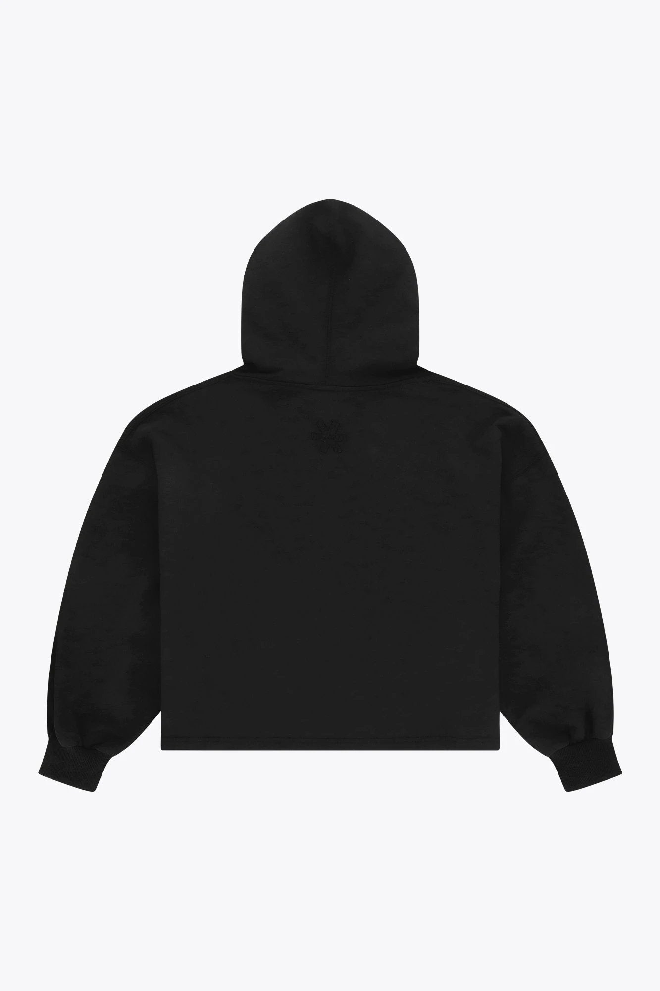 osaka-women-cropped-hoodie-felpa-donna-corta-nera image 3